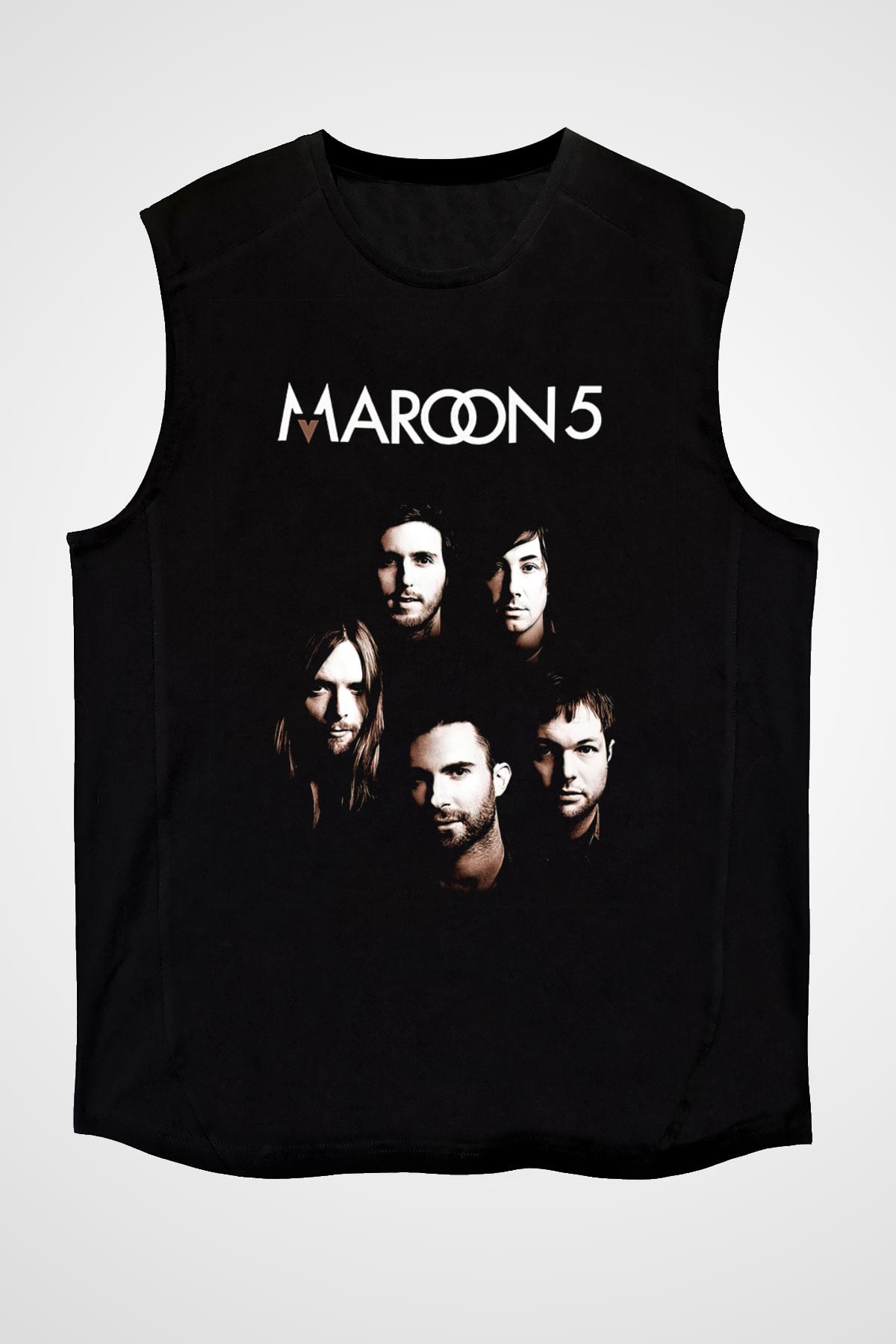 Maroon 5 Siyah Unisex Kolsuz Tişört