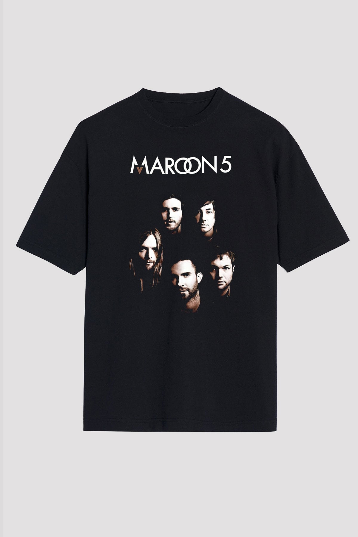 Maroon 5 Siyah Unisex Oversize Tişört T-Shirt