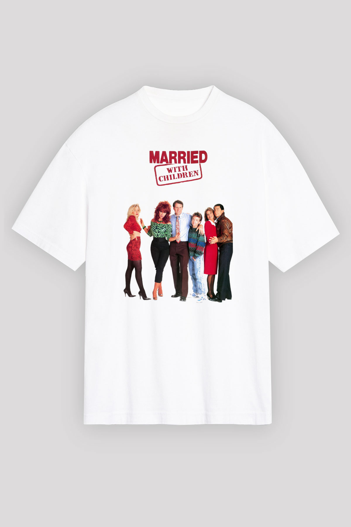 Married with Children Beyaz Unisex Oversize Tişört T-Shirt