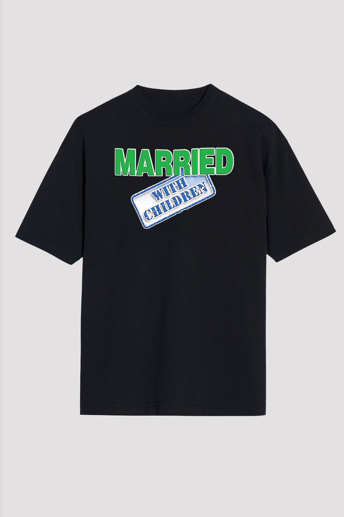 Married with Children Siyah Unisex Oversize Tişört T-Shirt
