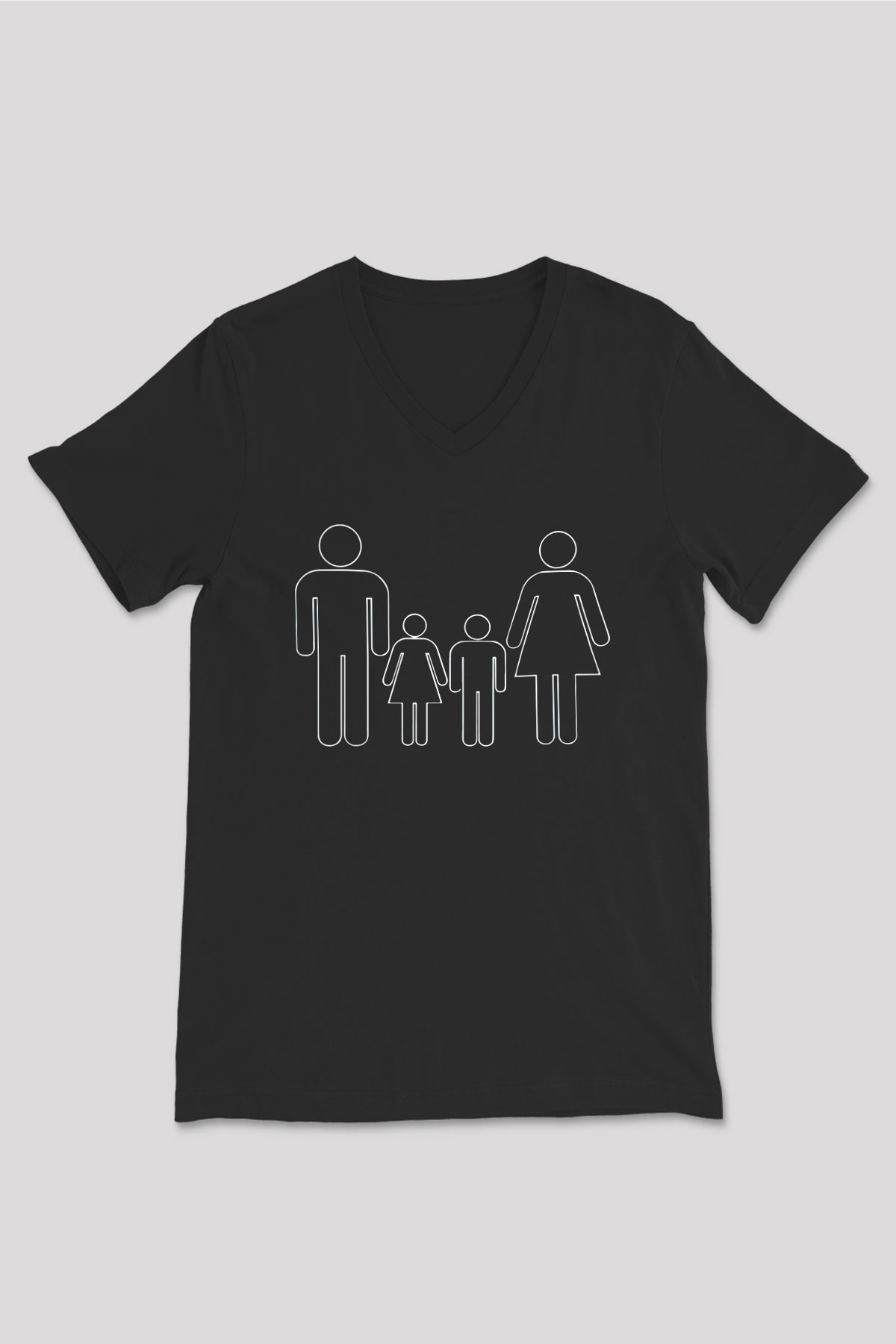 Married with Children Siyah Unisex V Yaka Tişört T-Shirt