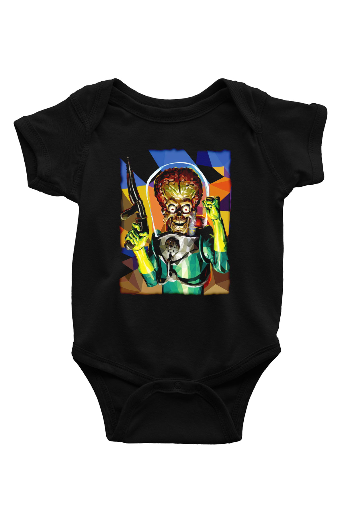 Mars Attacks Siyah Bebek Body - Zıbın