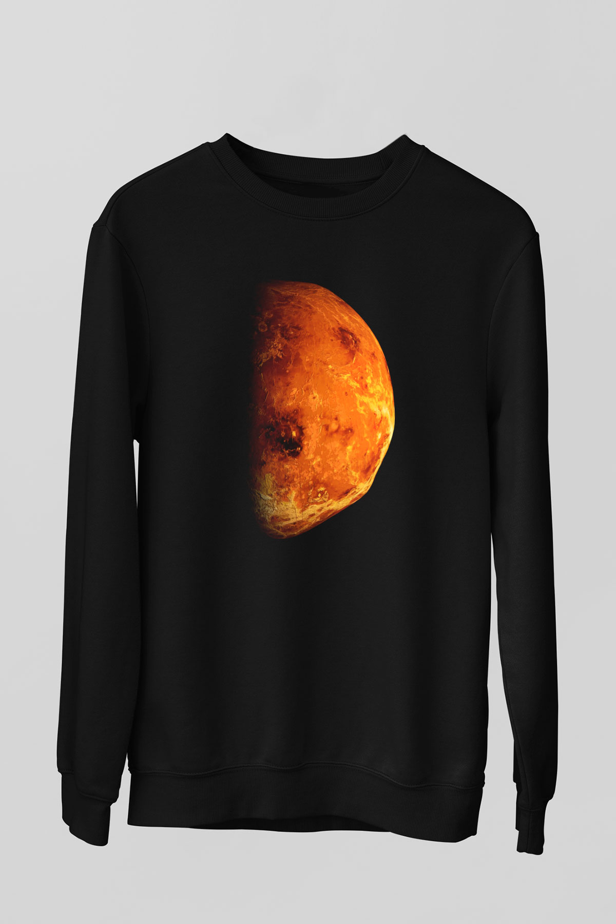 Mars Siyah Unisex Sweatshirt
