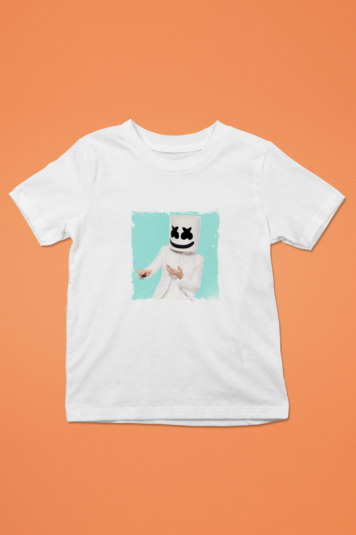 Marshmello Baskılı Beyaz Çocuk Tişört