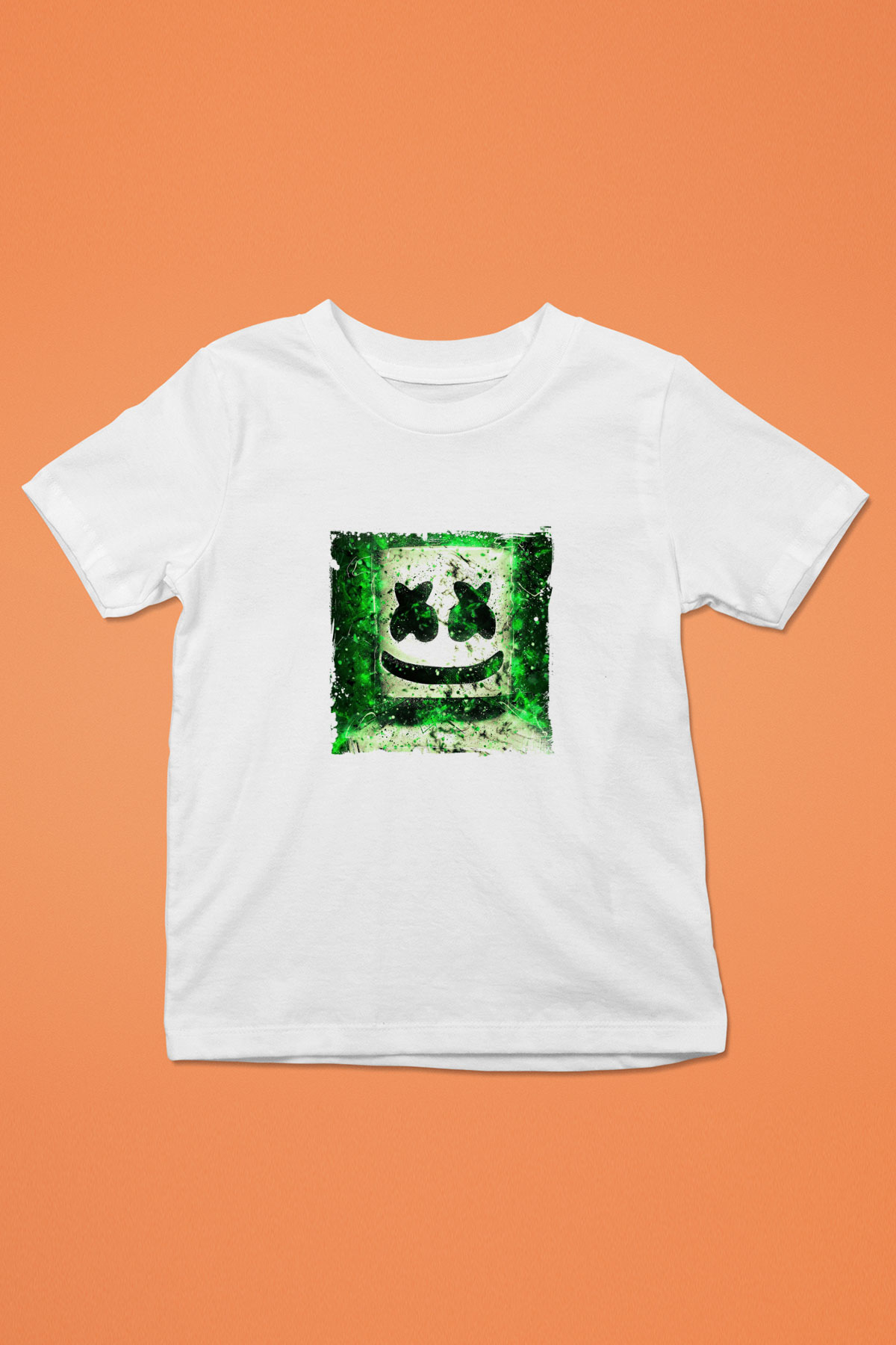 Marshmello Baskılı Beyaz Çocuk Tişört