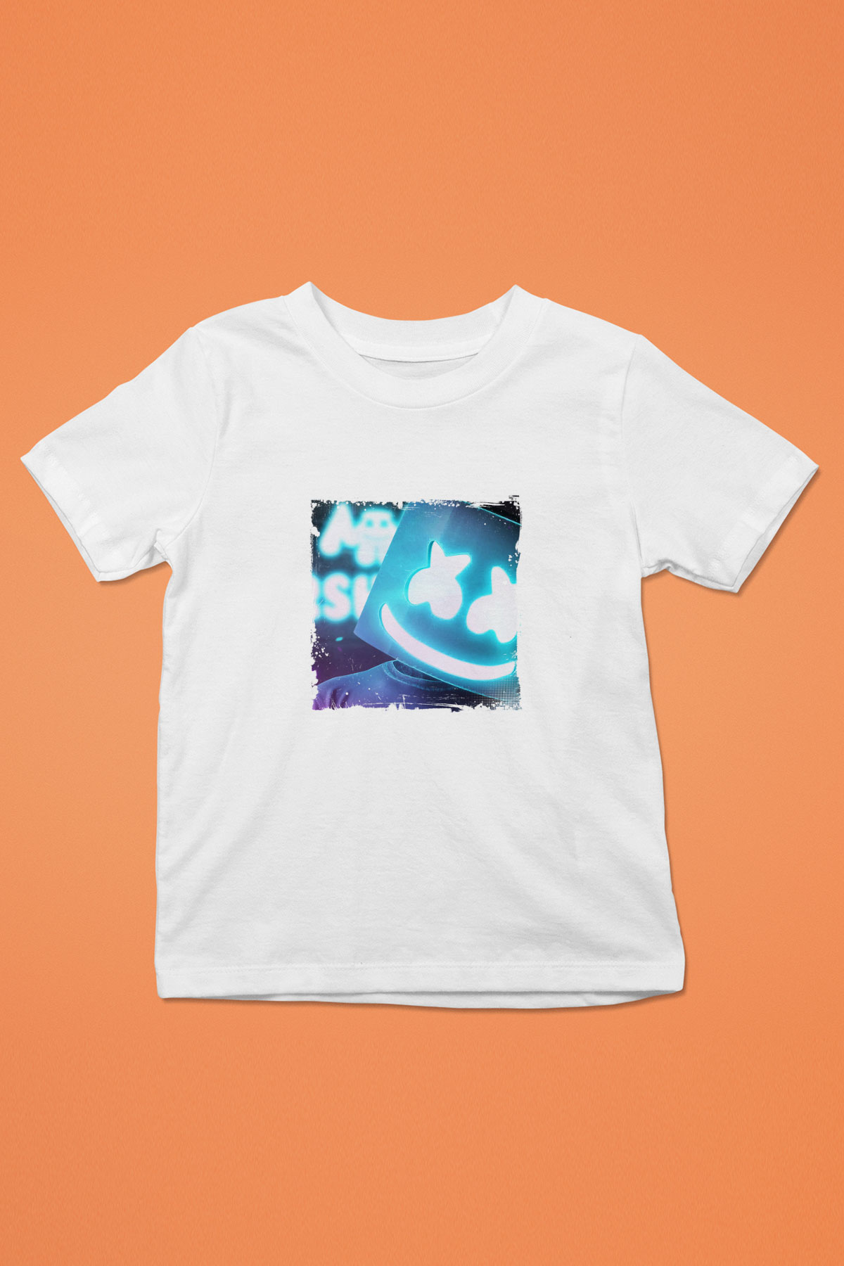 Marshmello Baskılı Beyaz Çocuk Tişört