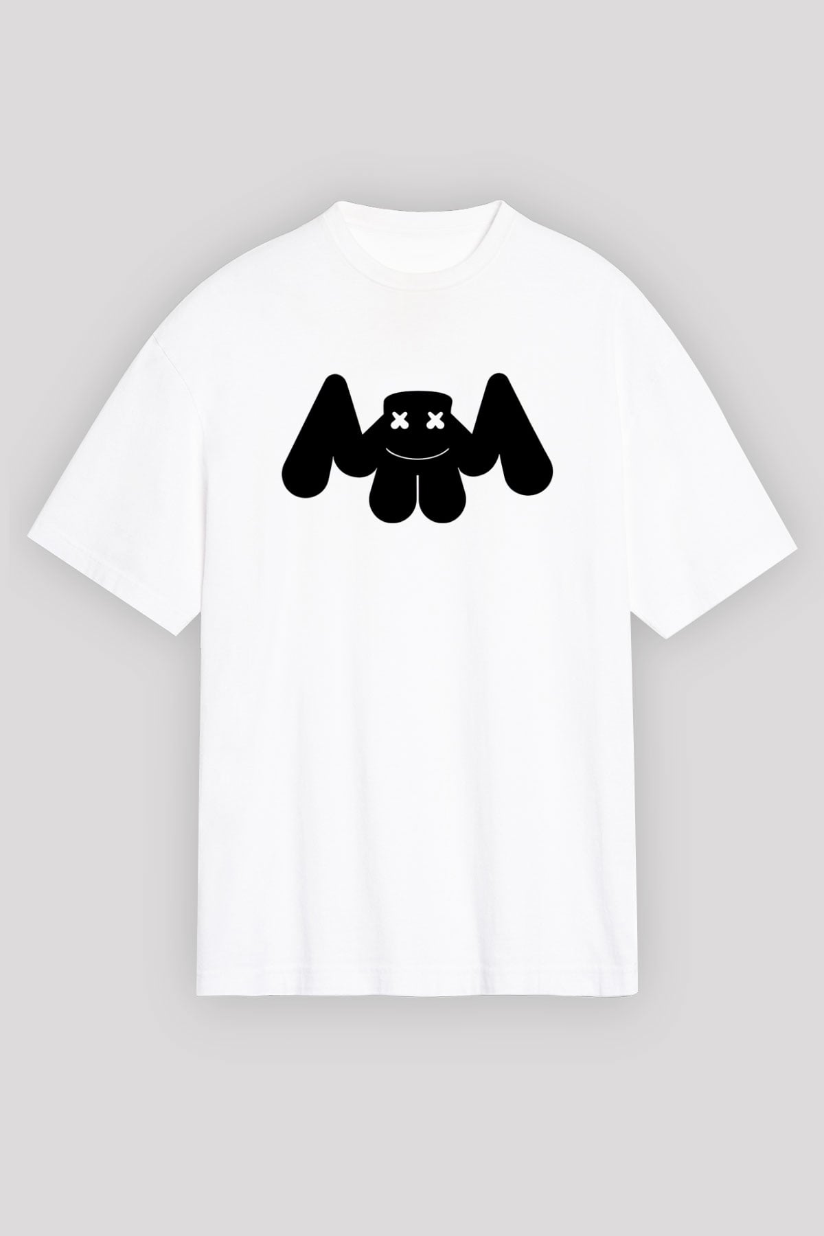 Marshmello Beyaz Unisex Oversize Tişört T-Shirt