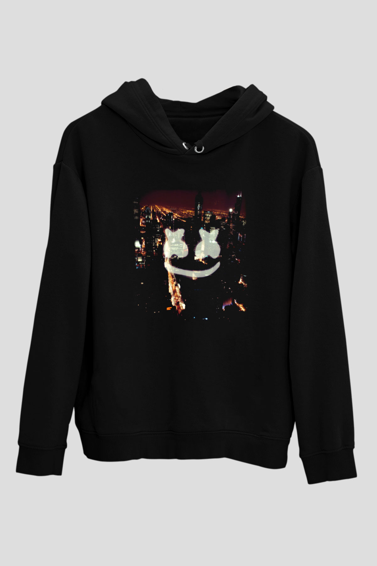 Marshmello Siyah Unisex Hoodie