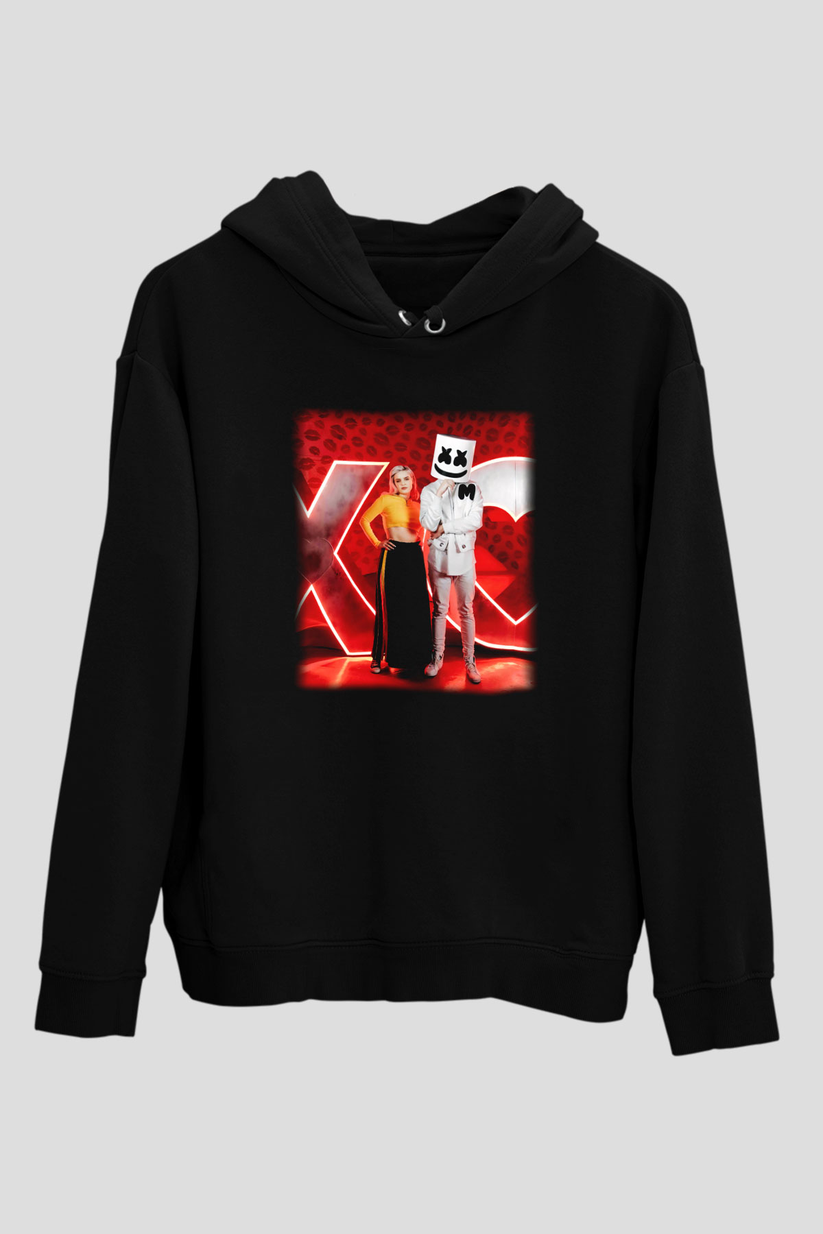 Marshmello Siyah Unisex Hoodie