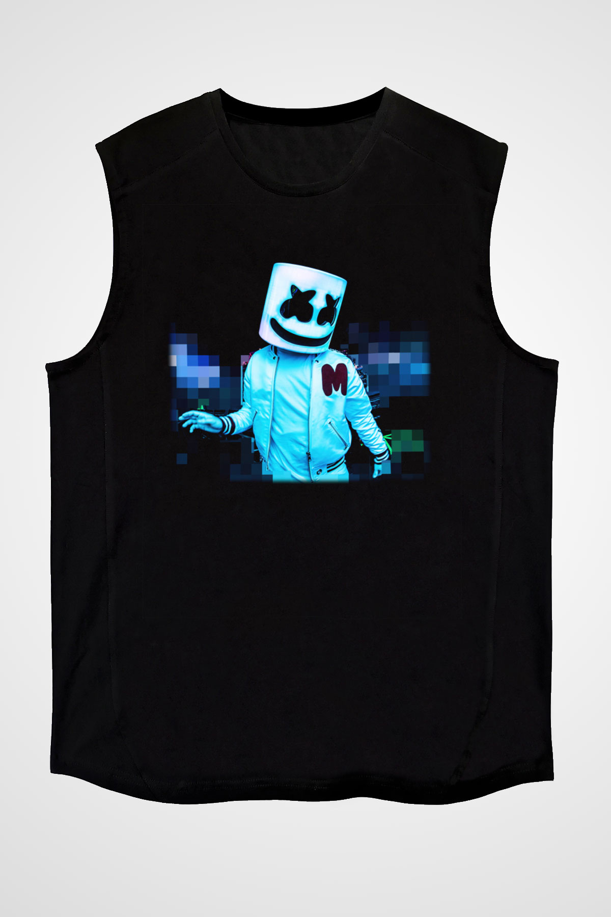 Marshmello Siyah Unisex Kolsuz Tişört