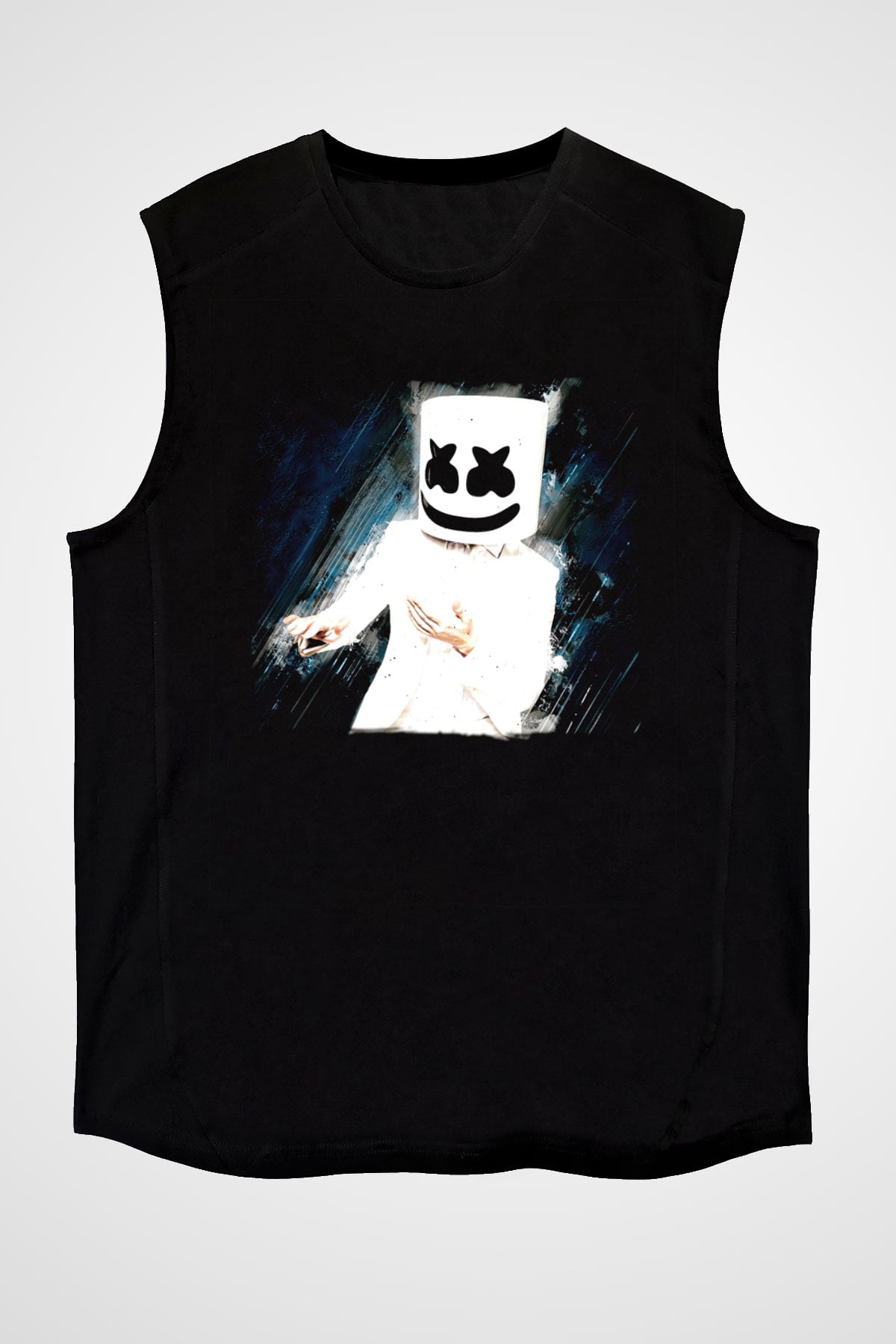 Marshmello Siyah Unisex Kolsuz Tişört