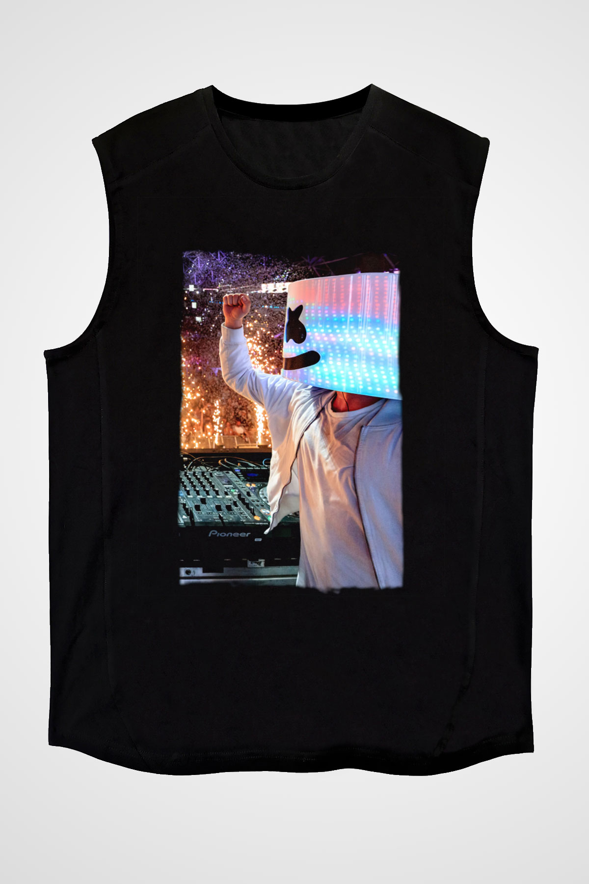 Marshmello Siyah Unisex Kolsuz Tişört