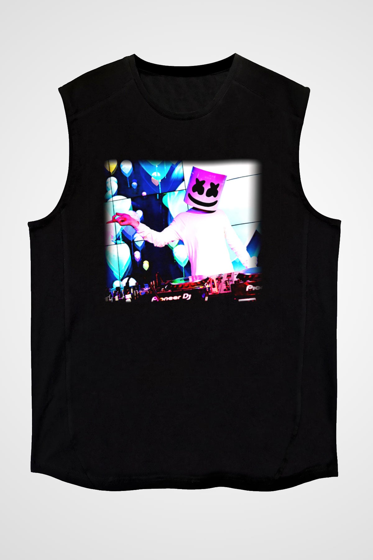 Marshmello Siyah Unisex Kolsuz Tişört