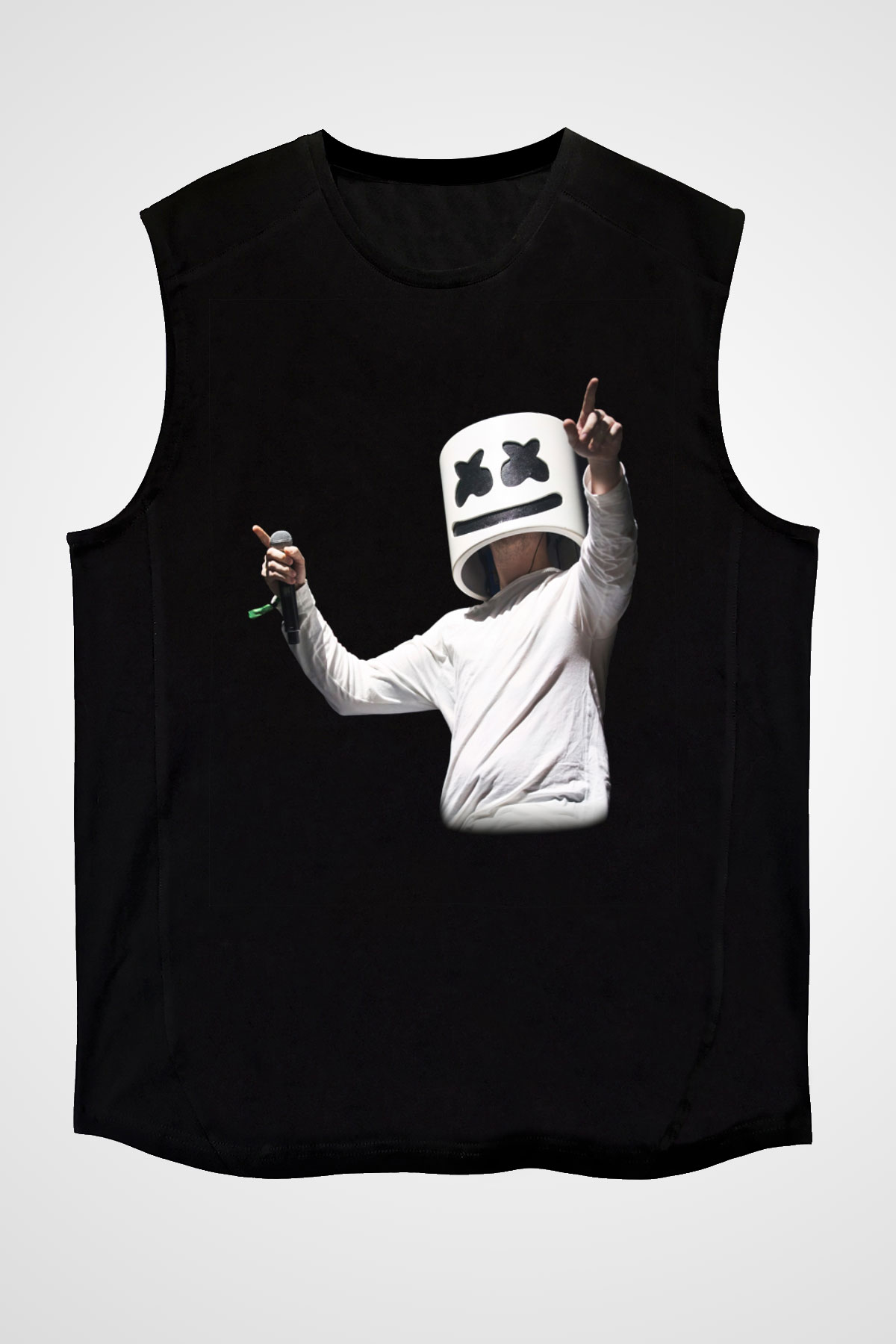 Marshmello Siyah Unisex Kolsuz Tişört