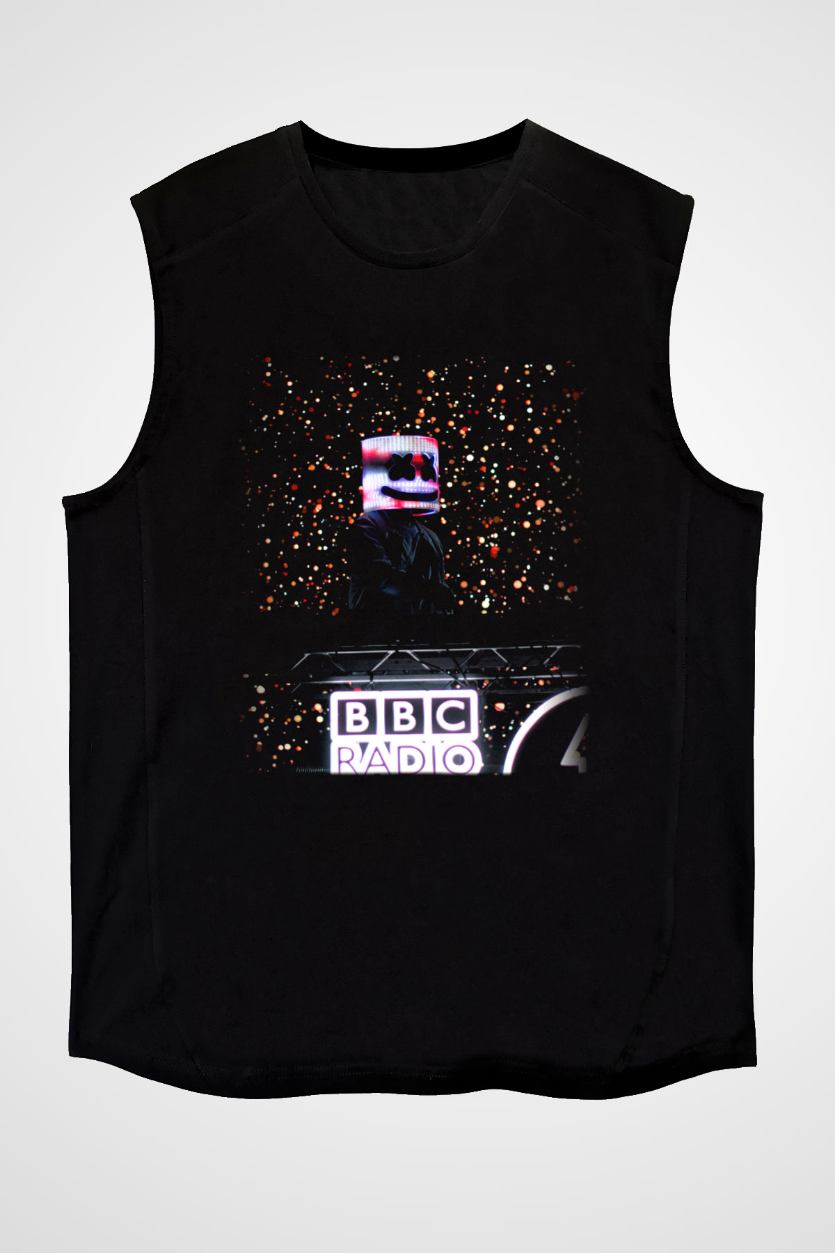 Marshmello Siyah Unisex Kolsuz Tişört