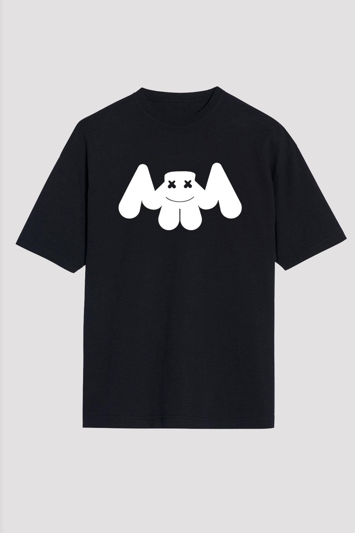 Marshmello Siyah Unisex Oversize Tişört T-Shirt