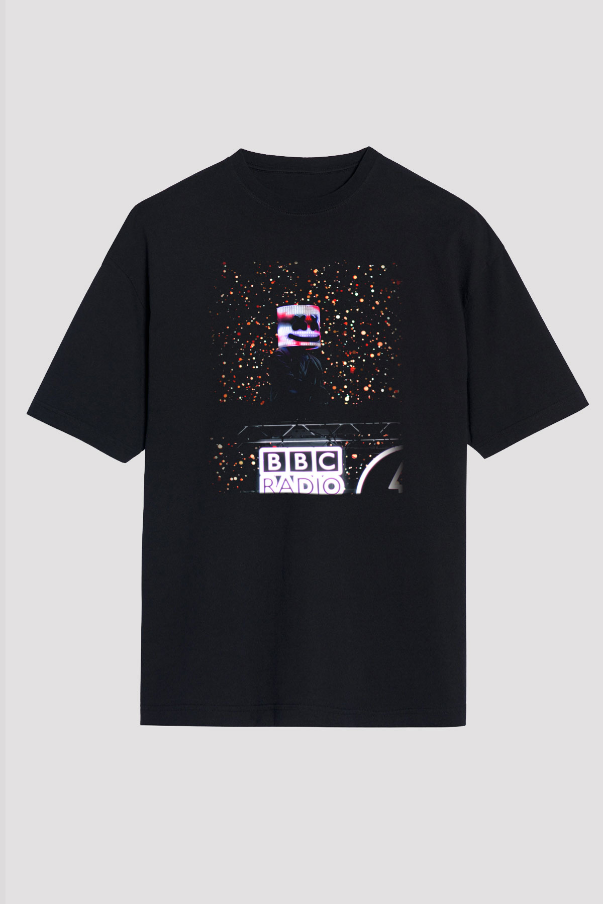 Marshmello Siyah Unisex Oversize Tişört T-Shirt