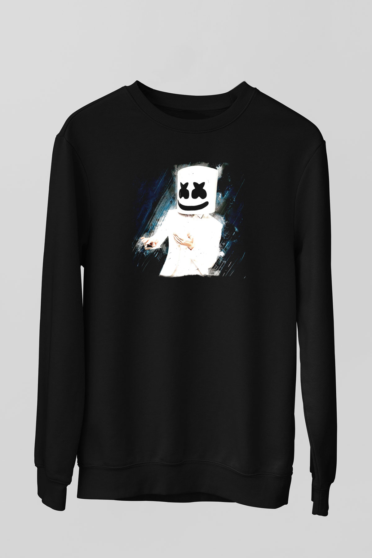 Marshmello Siyah Unisex Sweatshirt