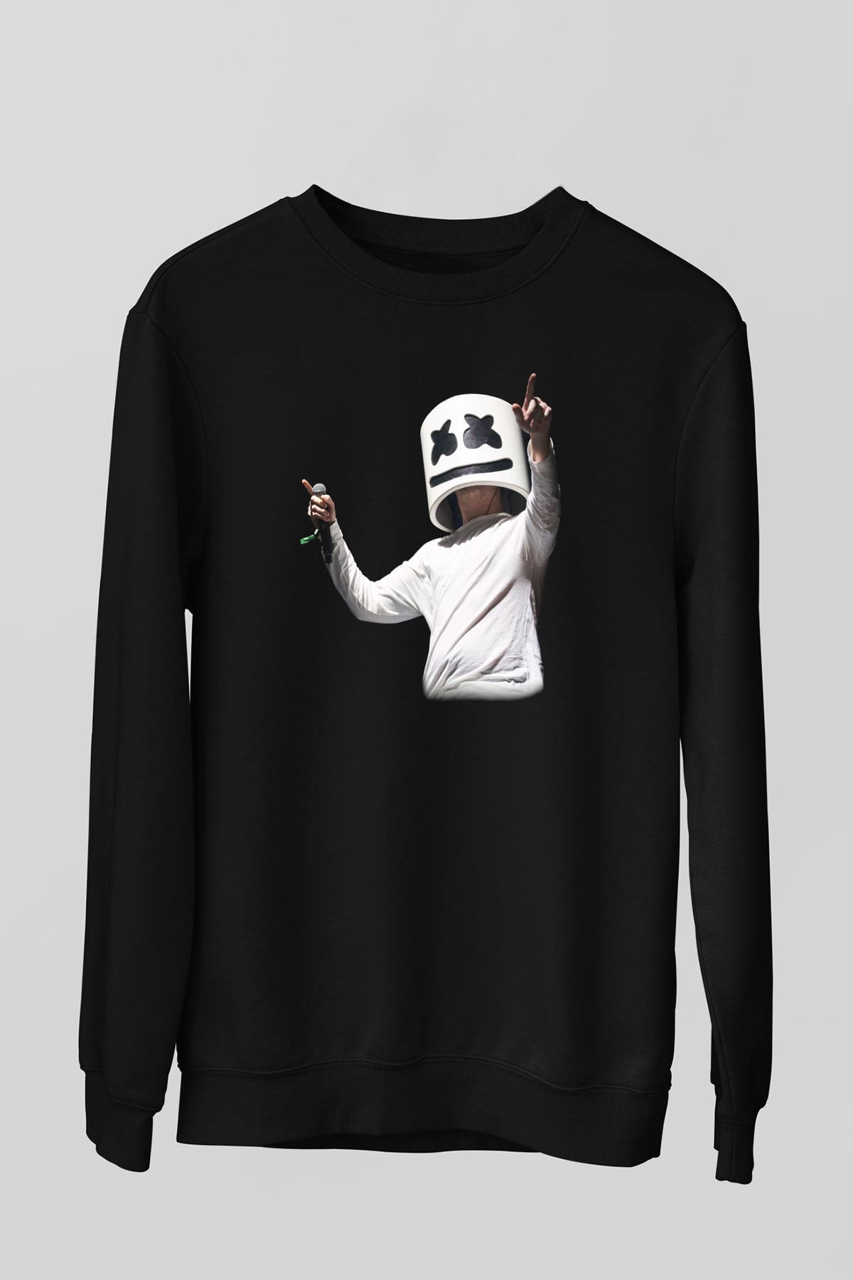 Marshmello Siyah Unisex Sweatshirt