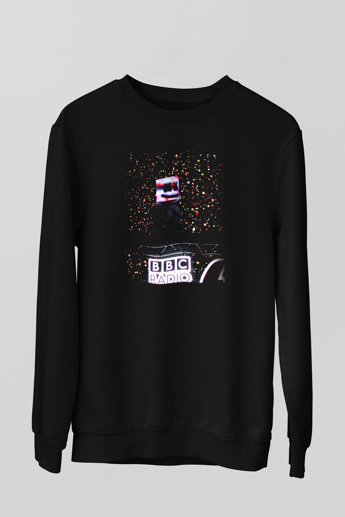 Marshmello Siyah Unisex Sweatshirt