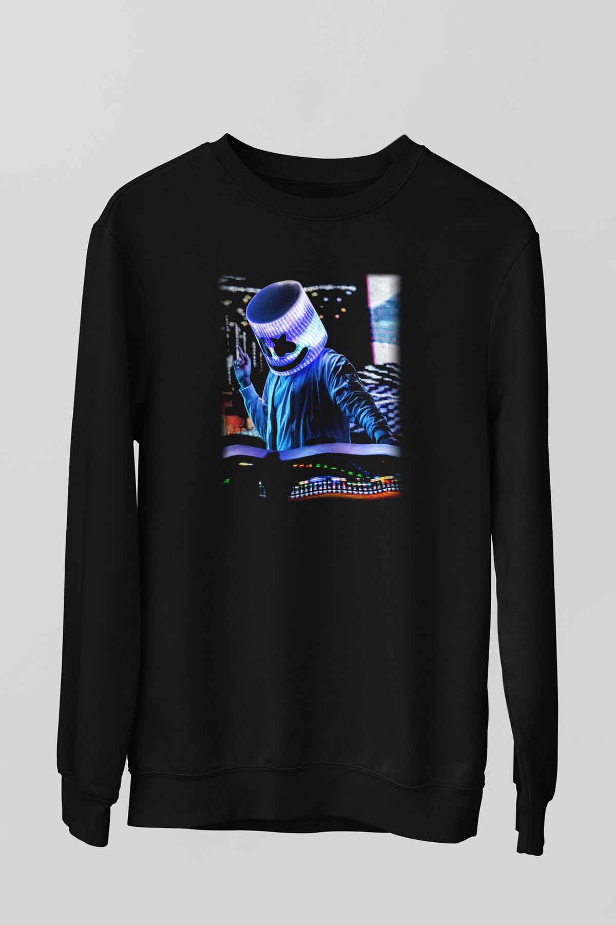 Marshmello Siyah Unisex Sweatshirt