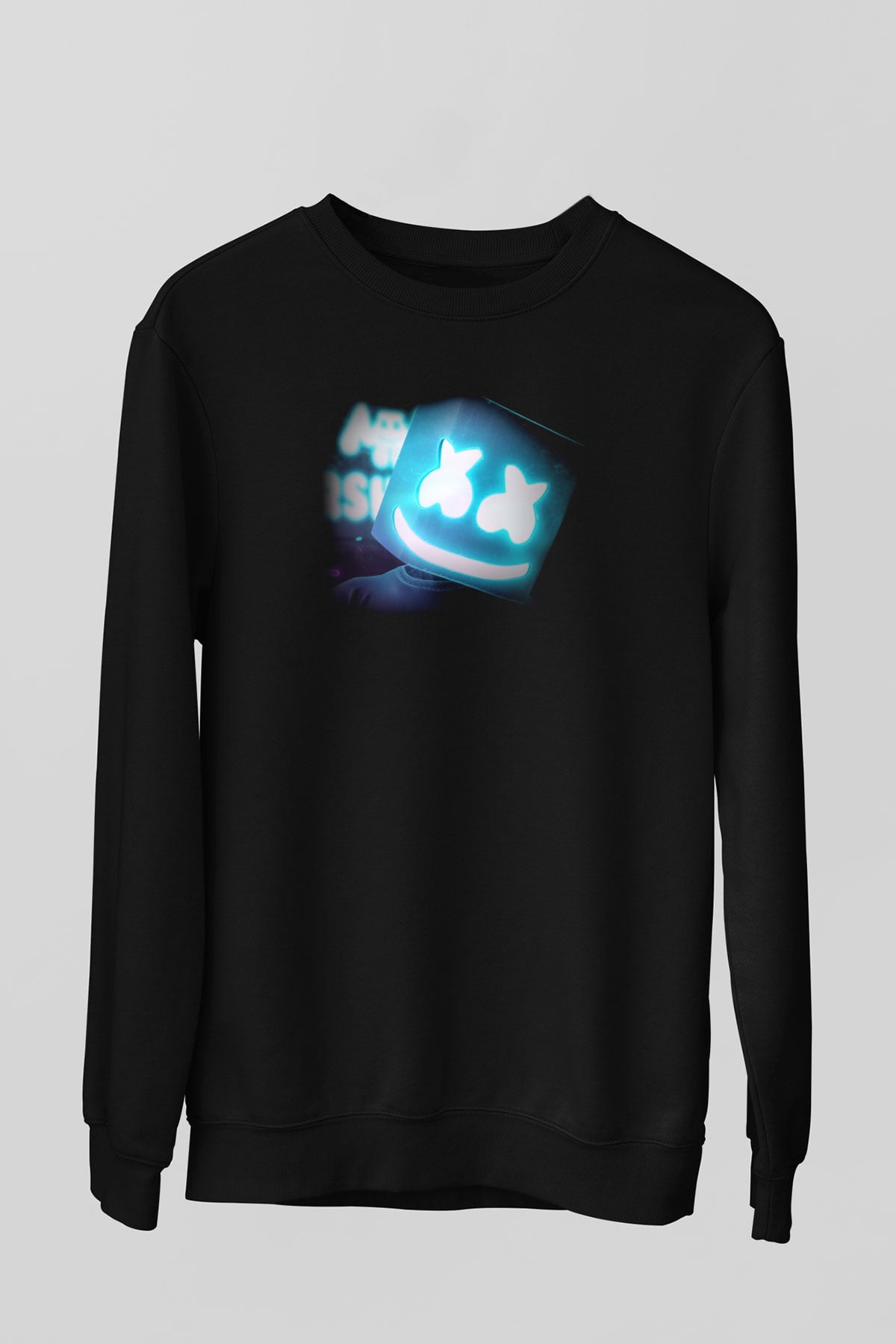 Marshmello Siyah Unisex Sweatshirt