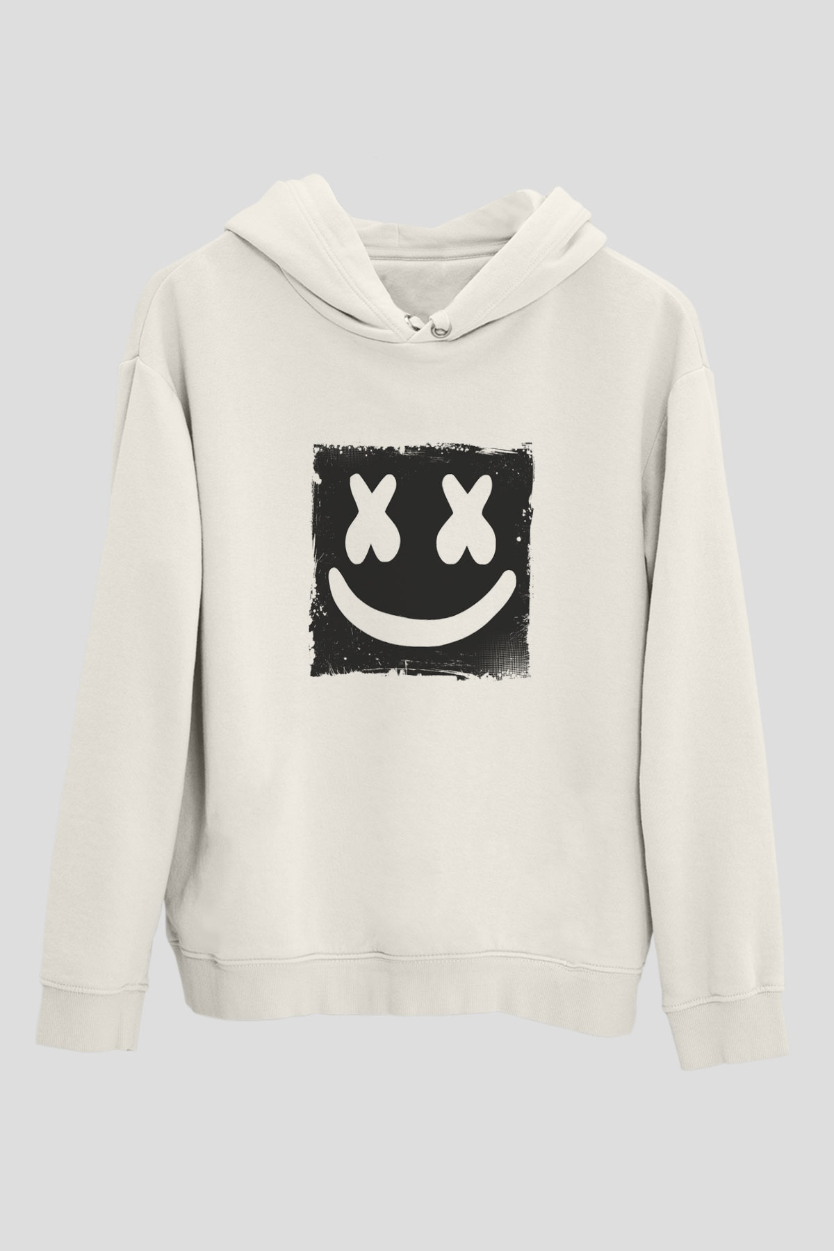 MarshmelloBaskılı Beyaz Hoodie