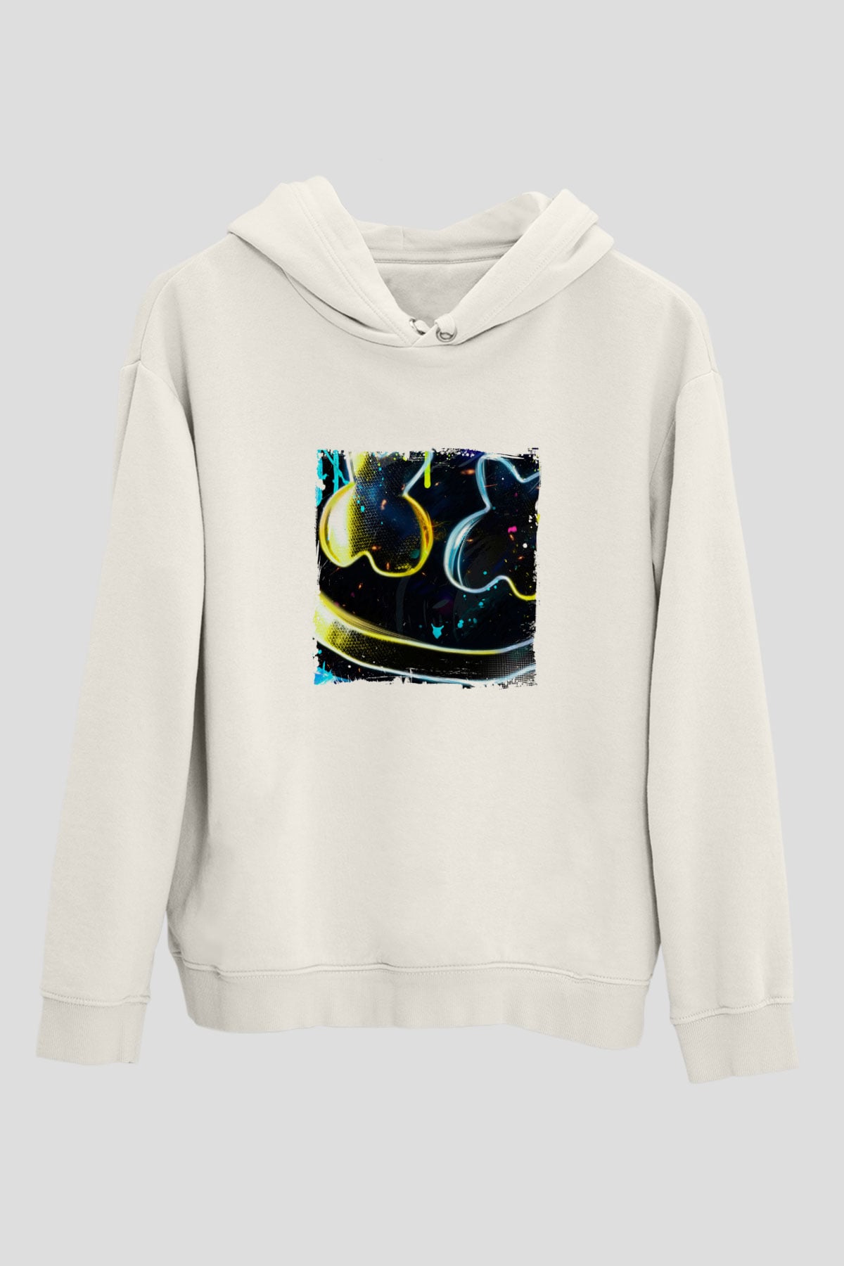 MarshmelloBaskılı Beyaz Hoodie