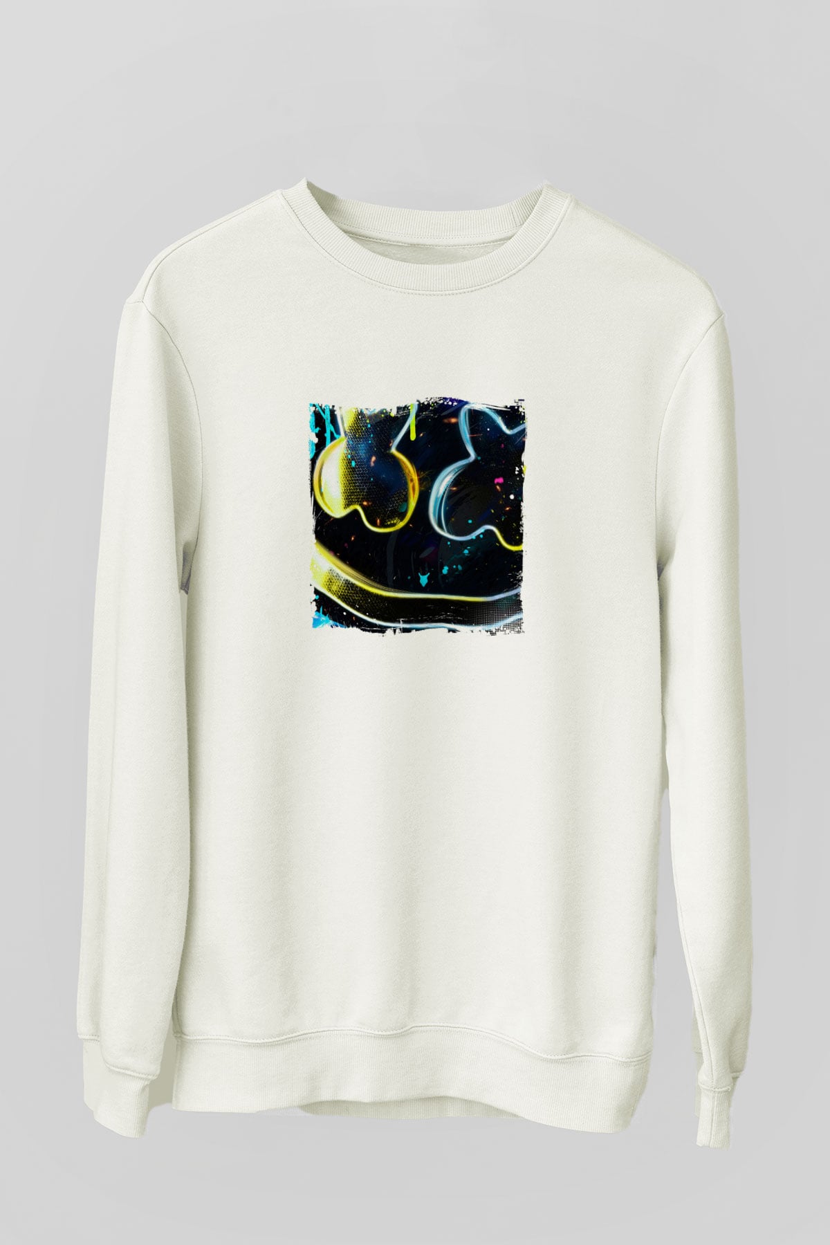 MarshmelloBaskılı Beyaz Sweatshirt