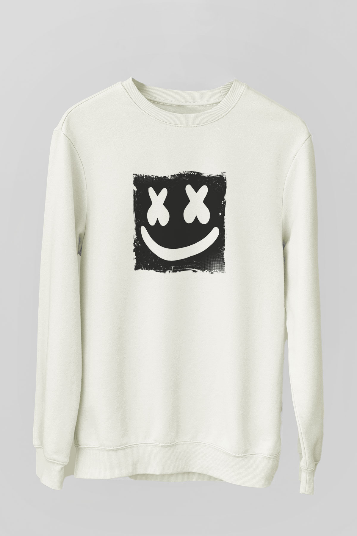 MarshmelloBaskılı Beyaz Sweatshirt
