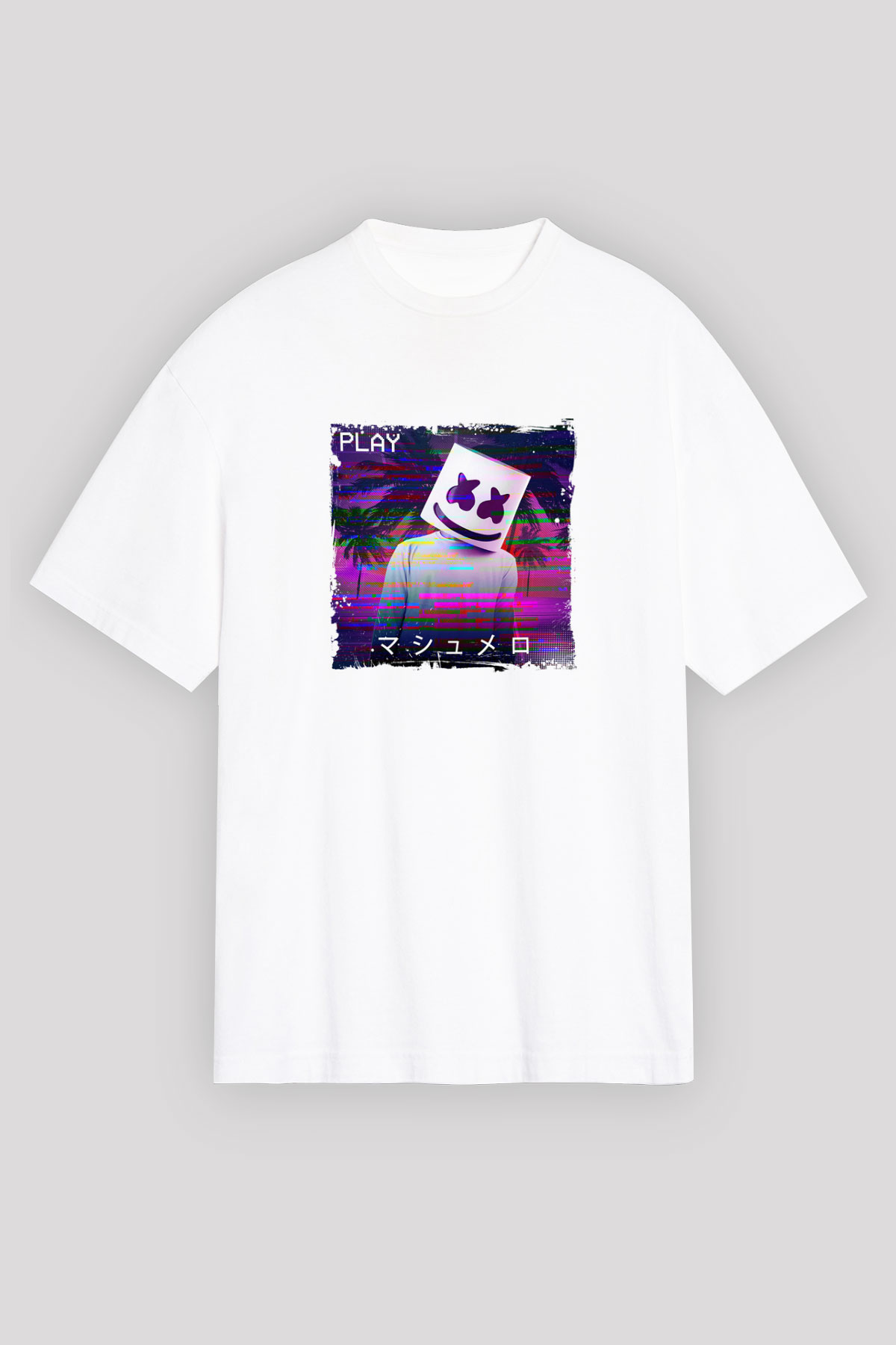 MarshmelloBaskılı Beyaz Tişört