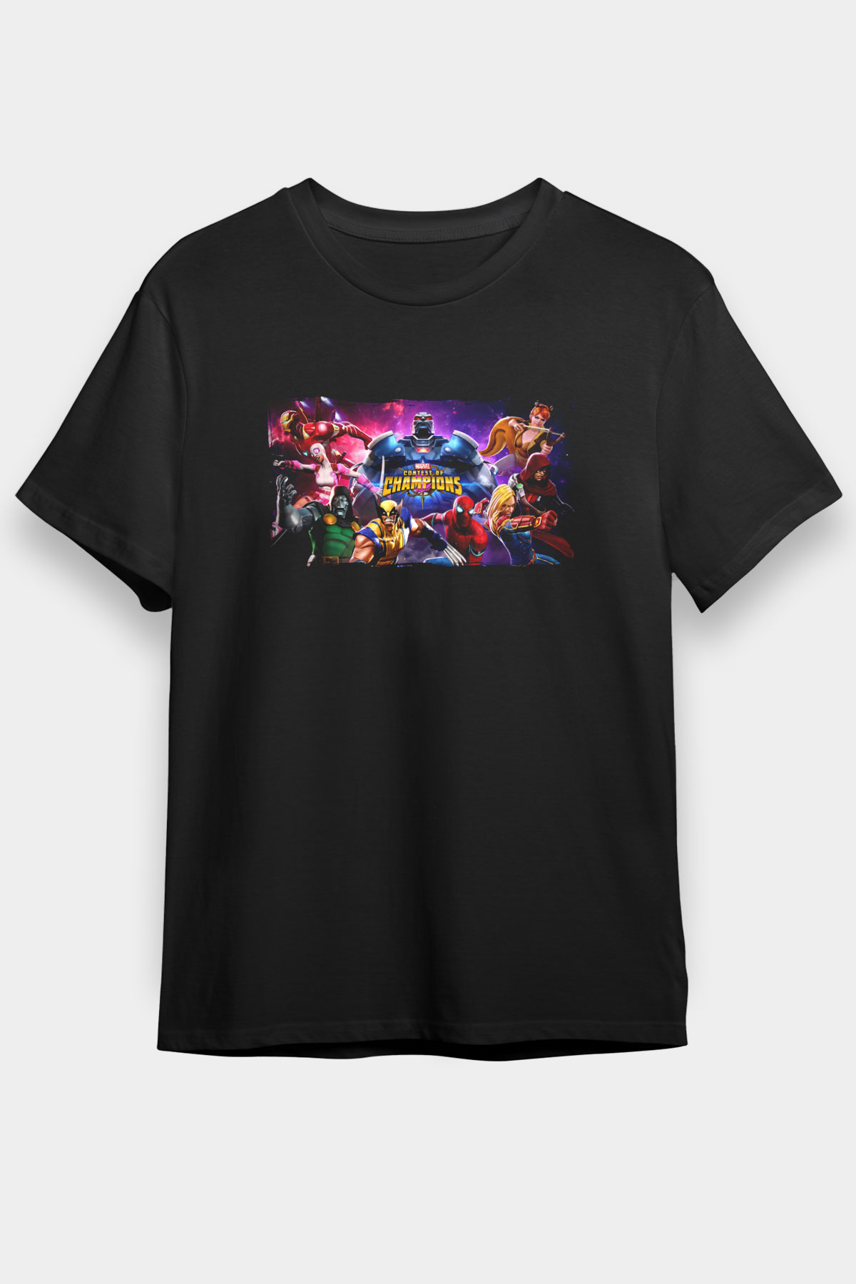 Marvel Contest of Champions Siyah Unisex Tişört T-Shirt