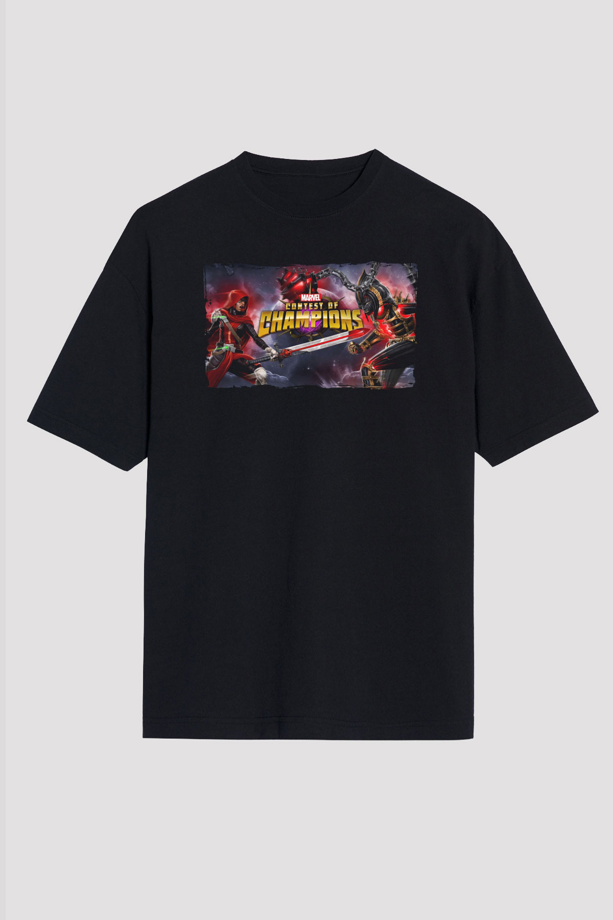 Marvel Contest of Champions Siyah Unisex Tişört T-Shirt