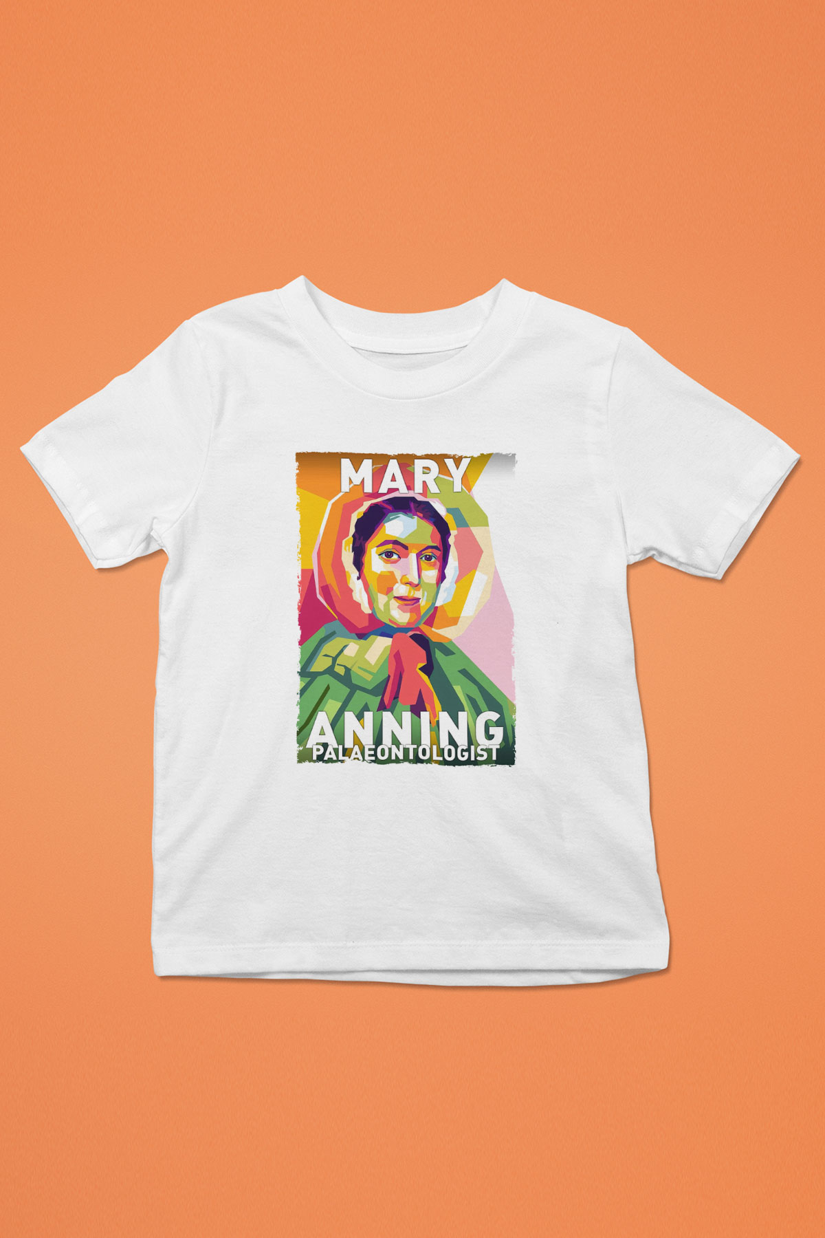 Mary Anning Baskılı Unisex Beyaz Çocuk Tişörtü - Tshirt