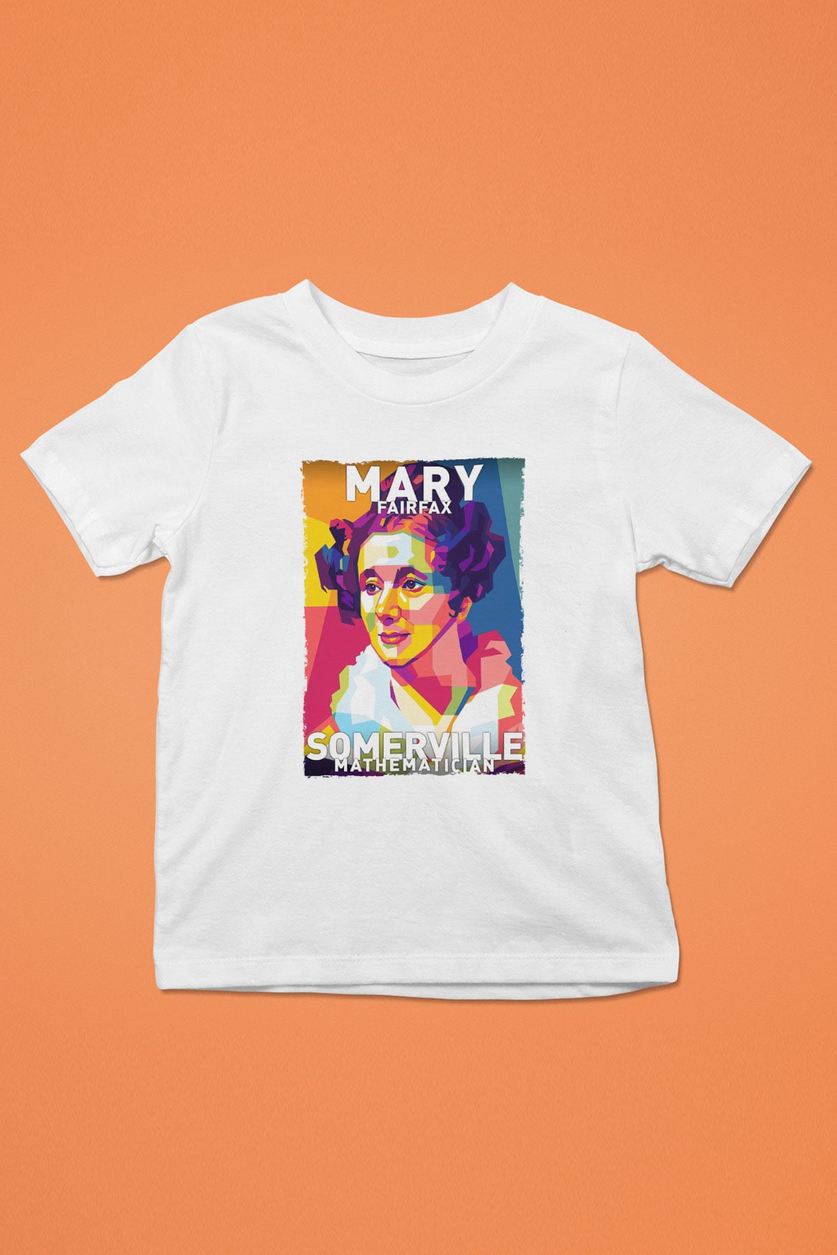 Mary Fairrfax Somerville Baskılı Unisex Beyaz Çocuk Tişörtü - Tshirt
