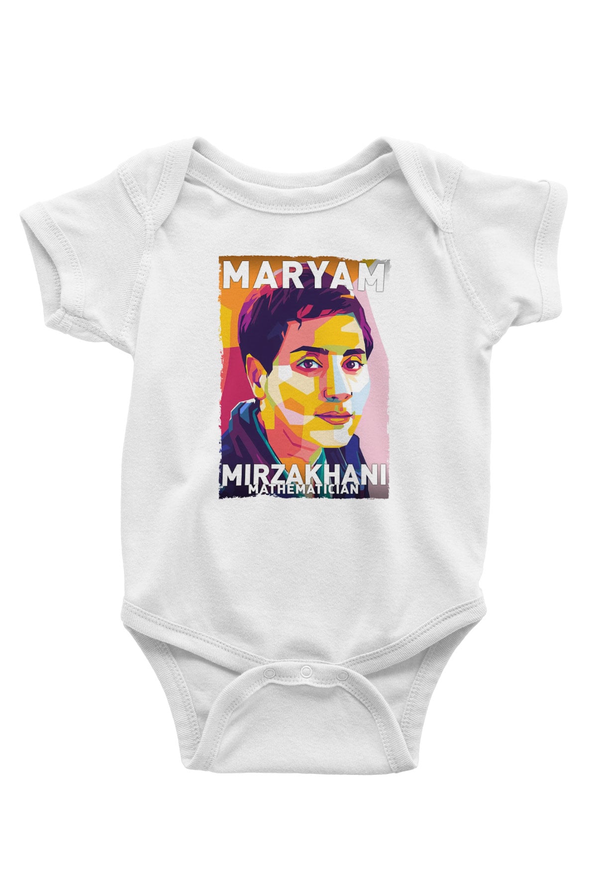 Maryam Mirzakhani Baskılı Beyaz Bebek Body - Zıbın