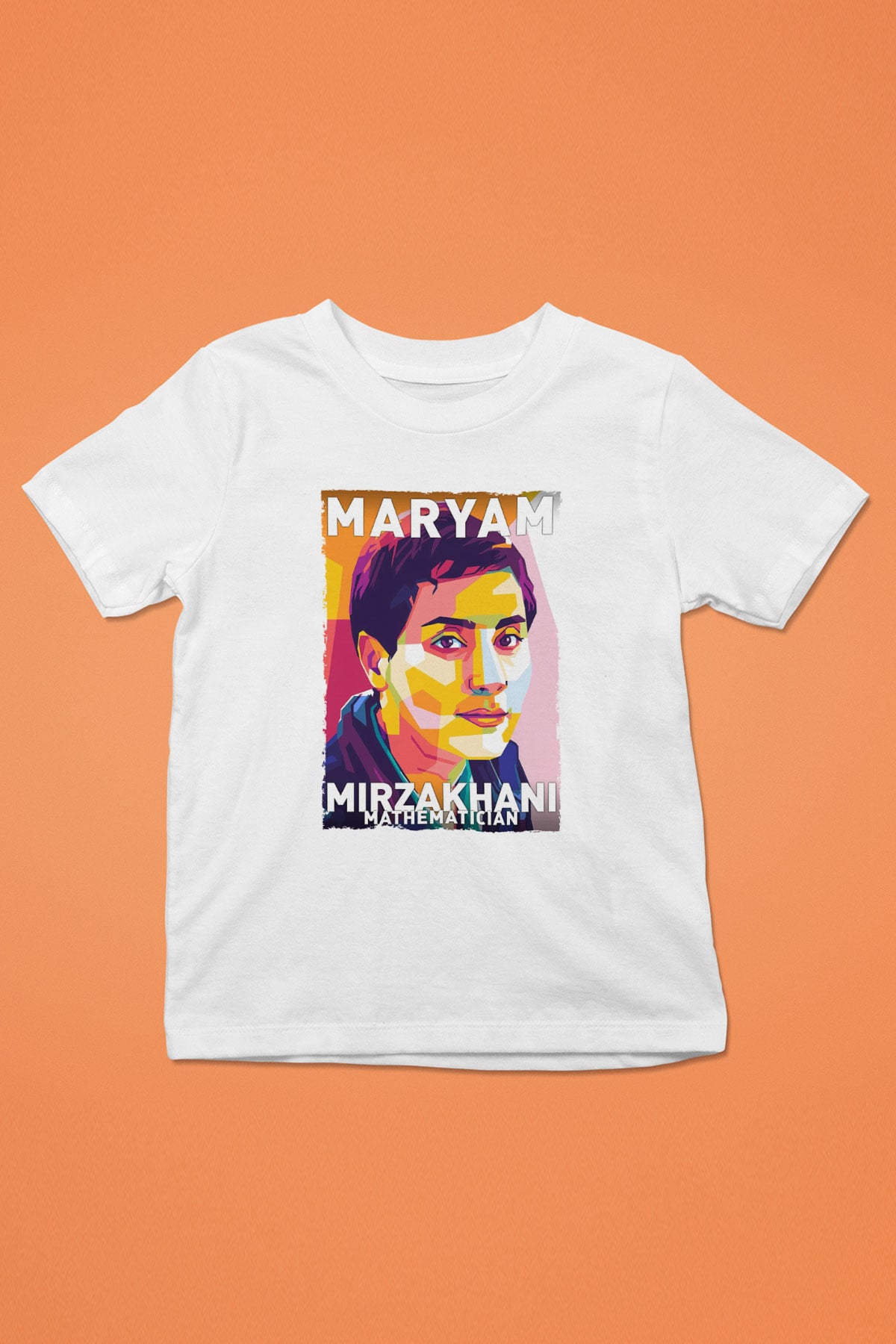 Maryam Mirzakhani Baskılı Unisex Beyaz Çocuk Tişörtü - Tshirt