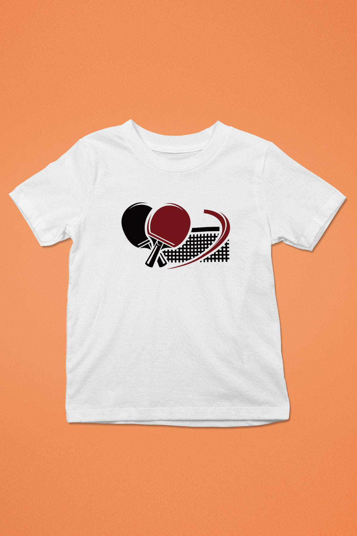 Masa tenisi Baskılı Beyaz Unisex Çocuk Tişört