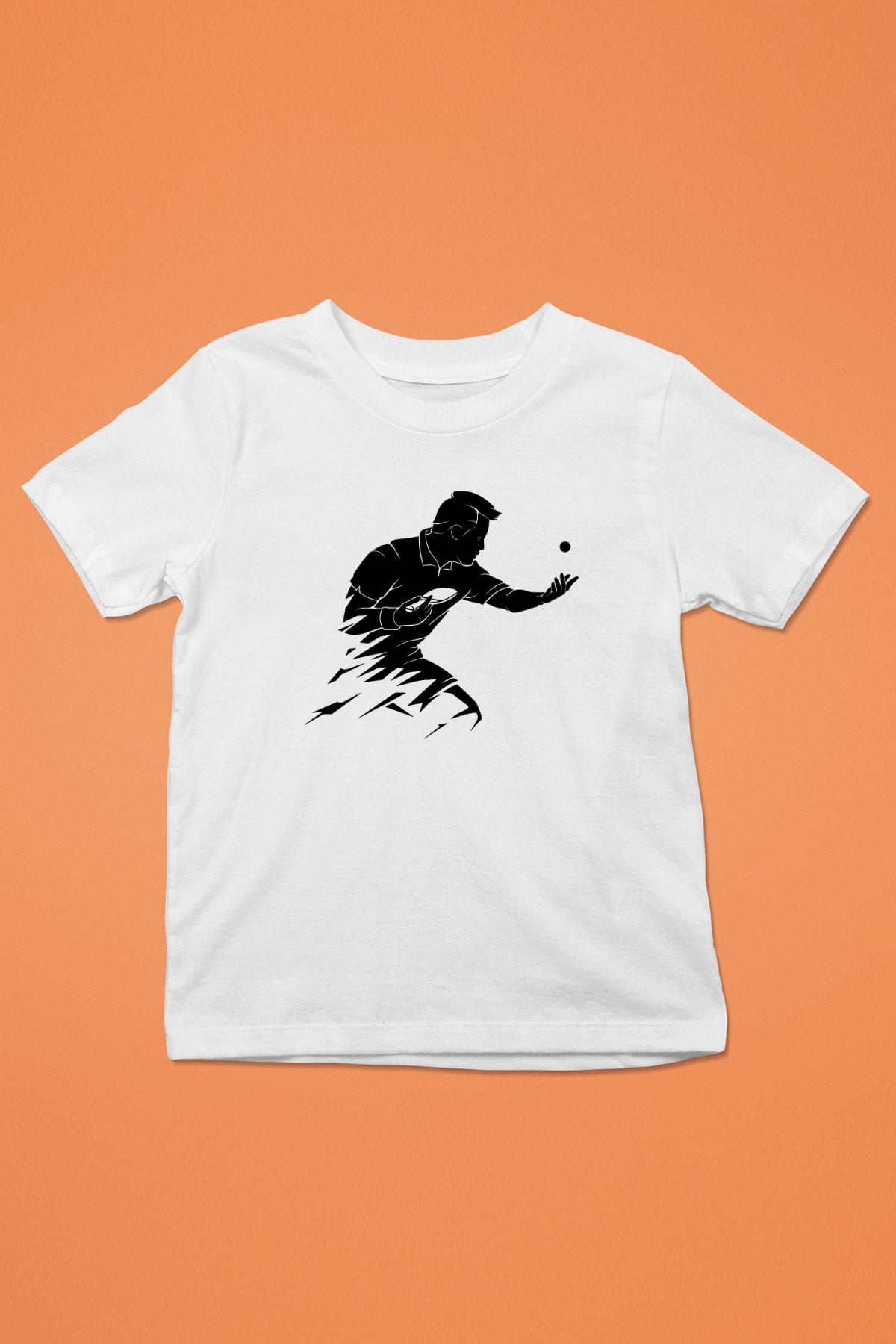 Masa tenisi Beyaz Unisex Çocuk Tişört