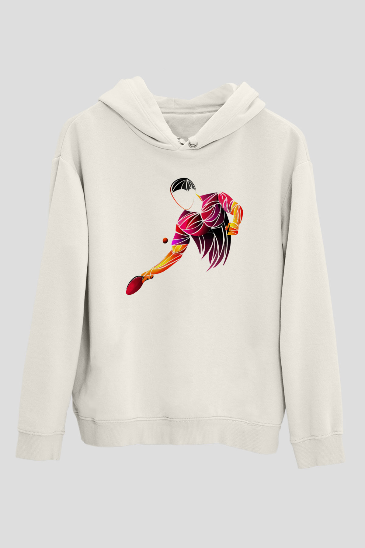 Masa tenisi Beyaz Unisex Hoodie