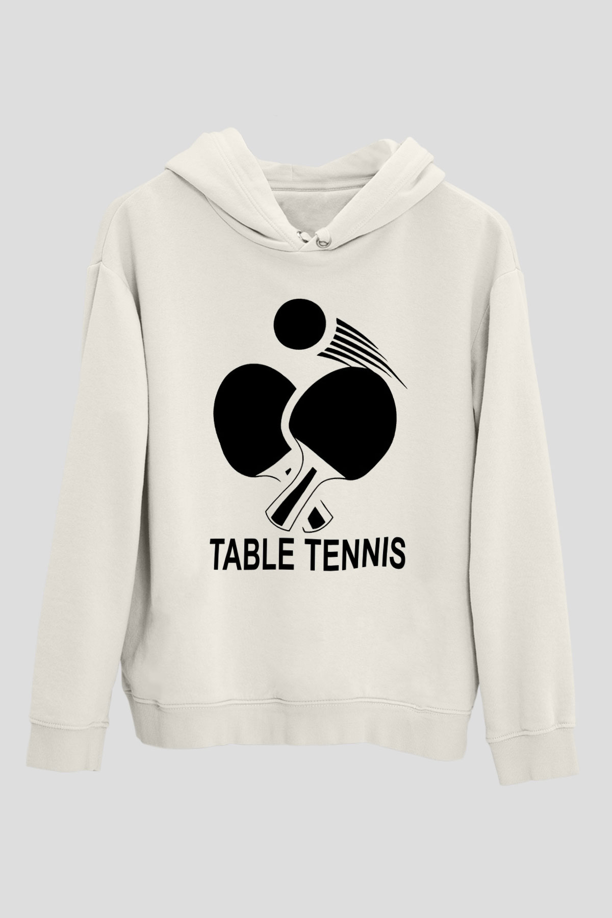 Masa tenisi Beyaz Unisex Hoodie