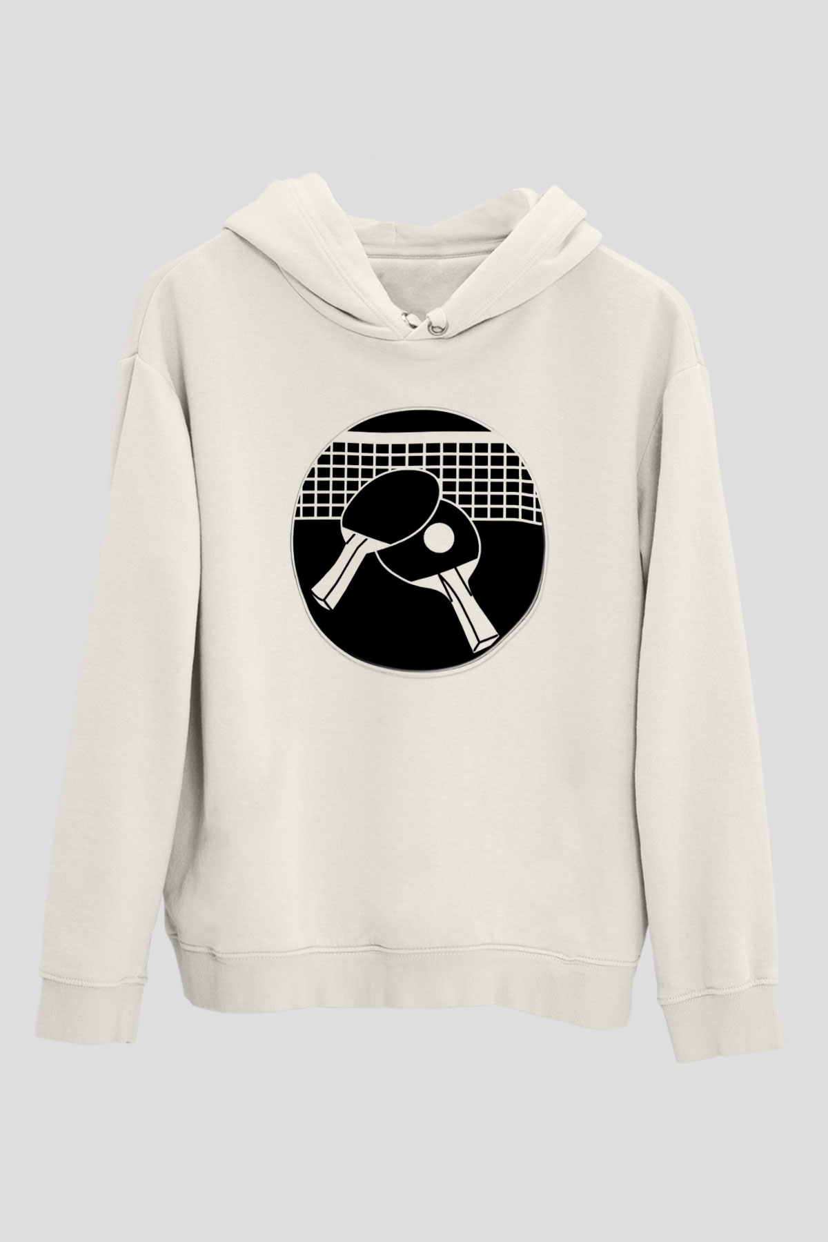Masa tenisi Beyaz Unisex Hoodie