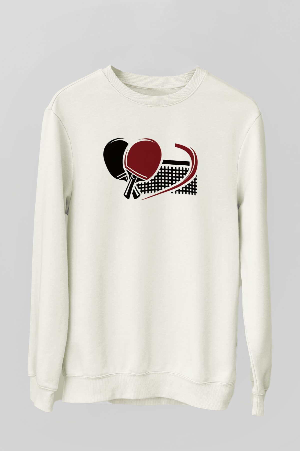 Masa tenisi Beyaz Unisex Sweatshirt