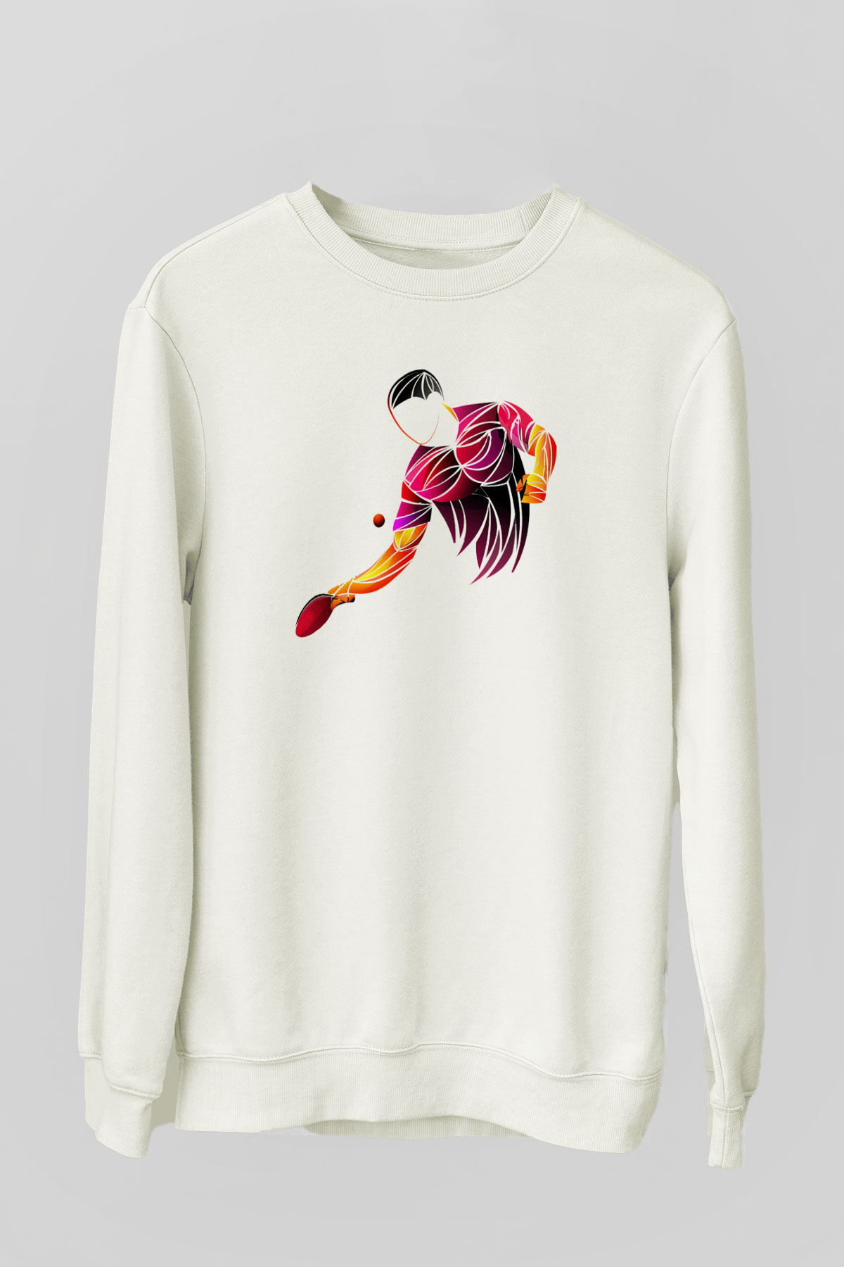 Masa tenisi Beyaz Unisex Sweatshirt