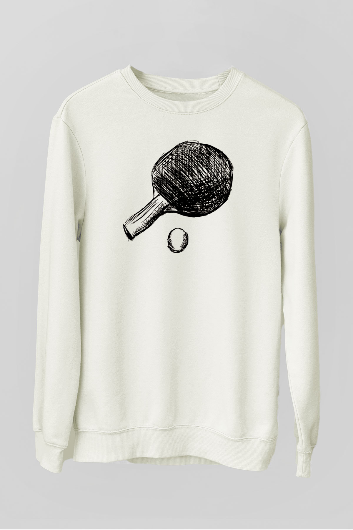 Masa tenisi Beyaz Unisex Sweatshirt