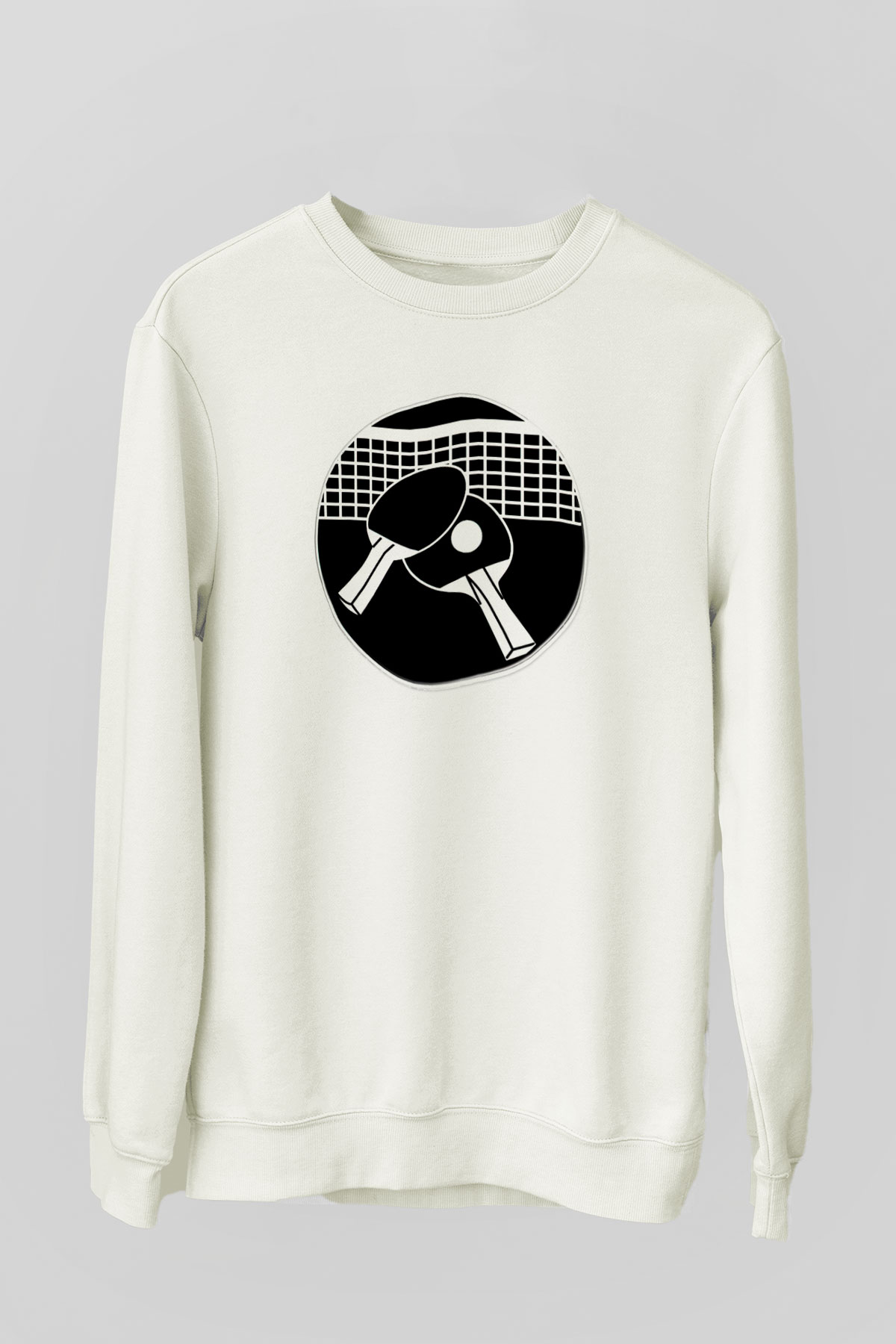 Masa tenisi Beyaz Unisex Sweatshirt