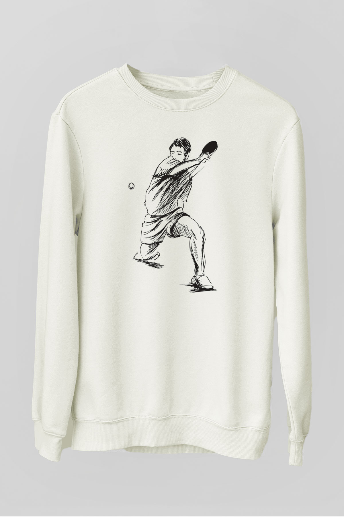 Masa tenisi Beyaz Unisex Sweatshirt