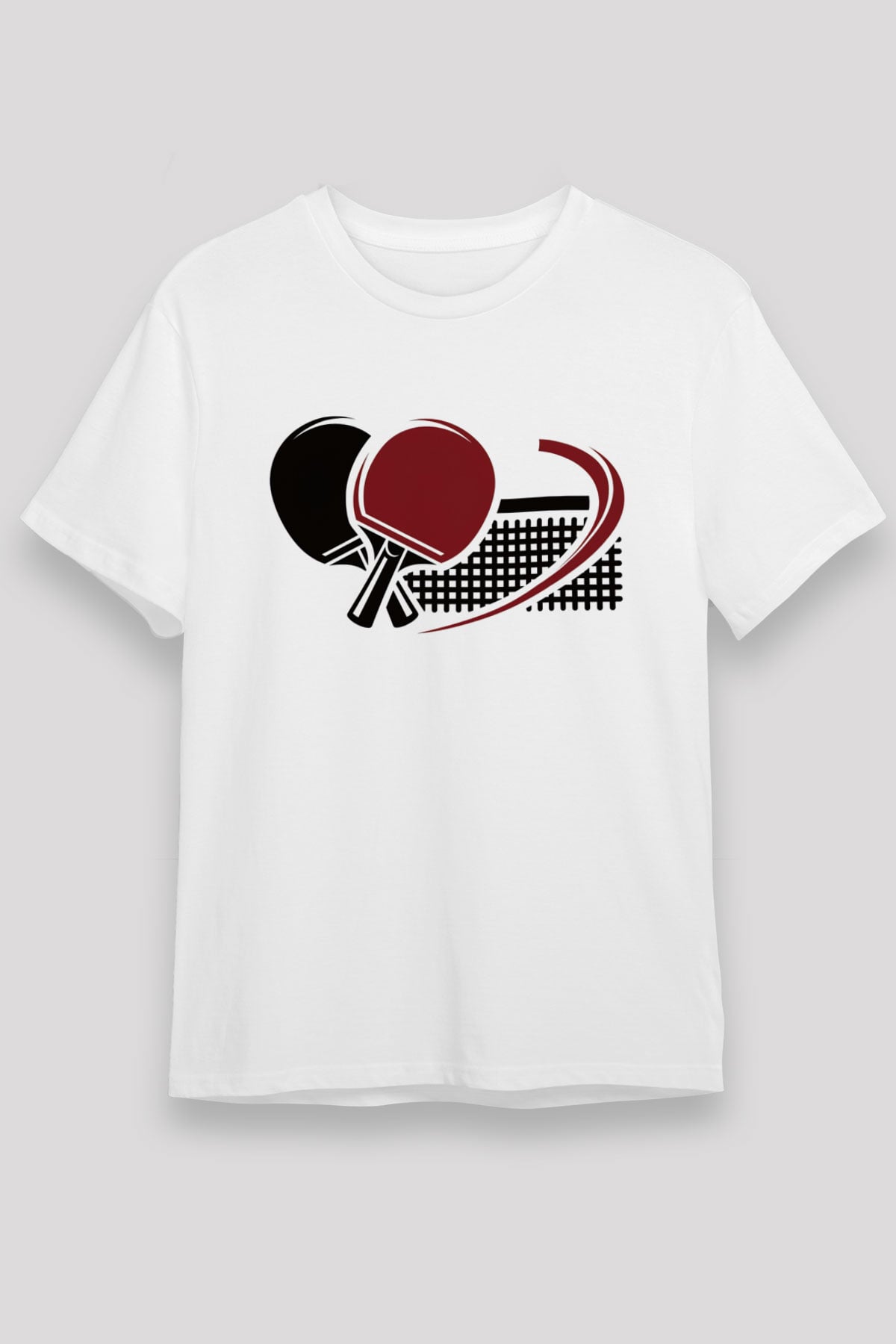 Masa tenisi Beyaz Unisex Tişört T-Shirt - TişörtFabrikası