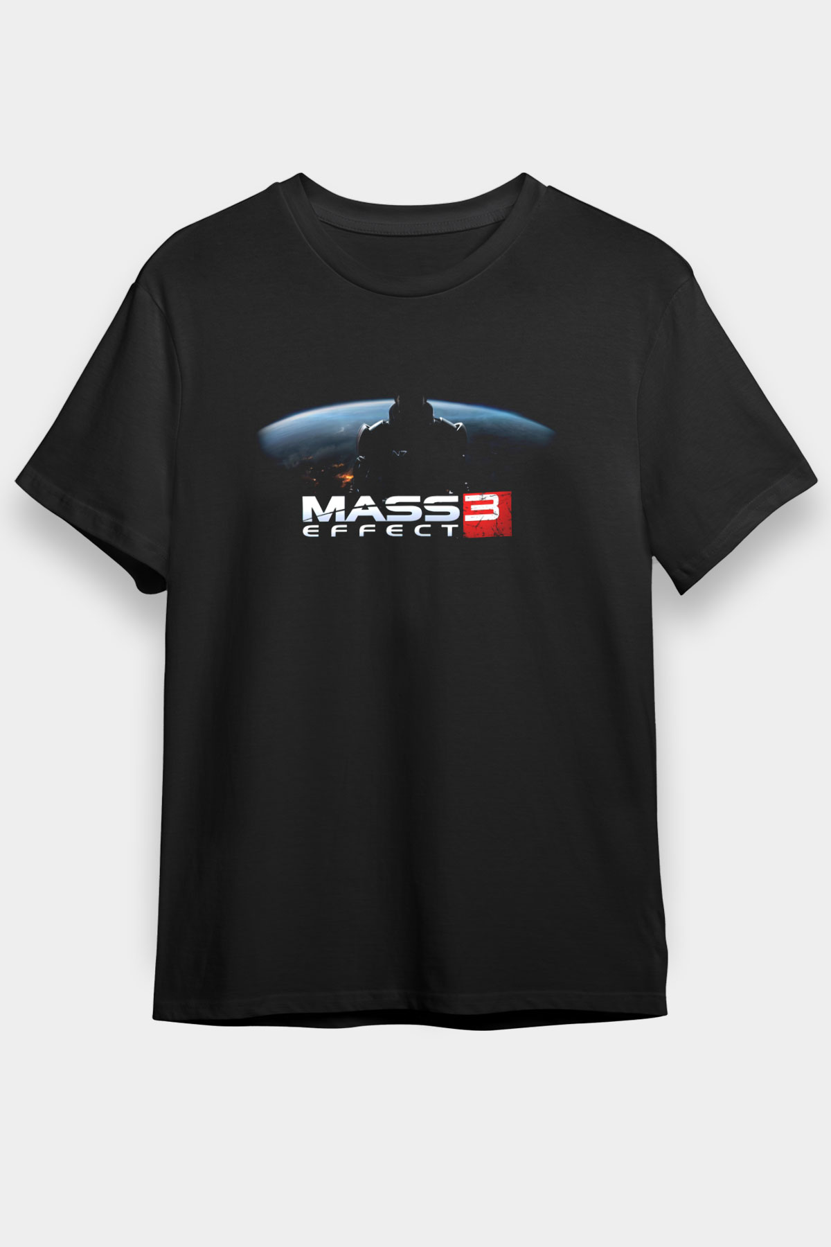 Mass Effect Siyah Unisex Tişört T-Shirt