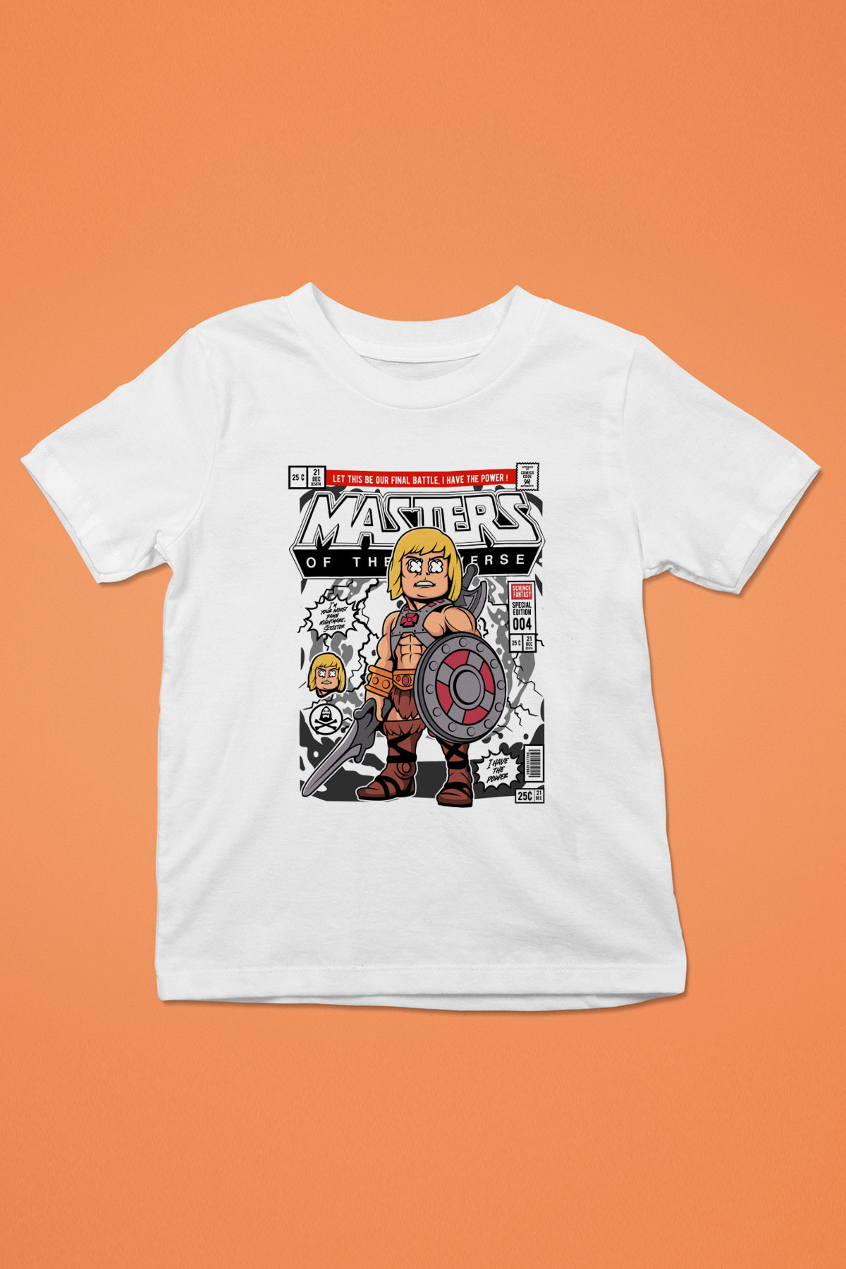 Master Of The Universe Baskılı Unisex Beyaz Çocuk Tişört
